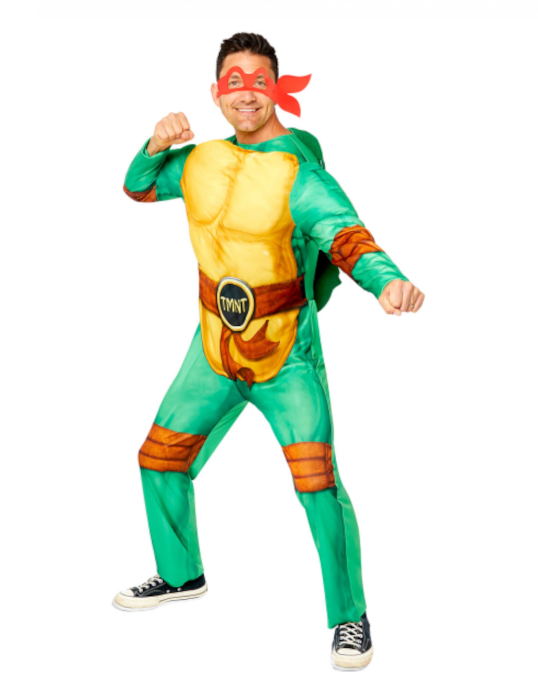 Déguisement Tortue Ninja luxe avec 4 masques adulte