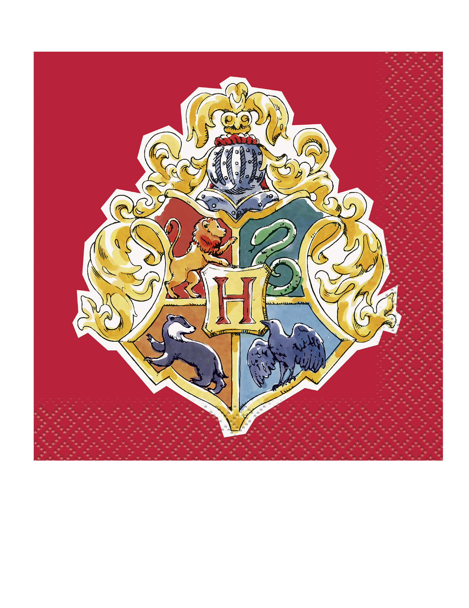16 Petites serviettes Harry Potter 25 x 25 cm