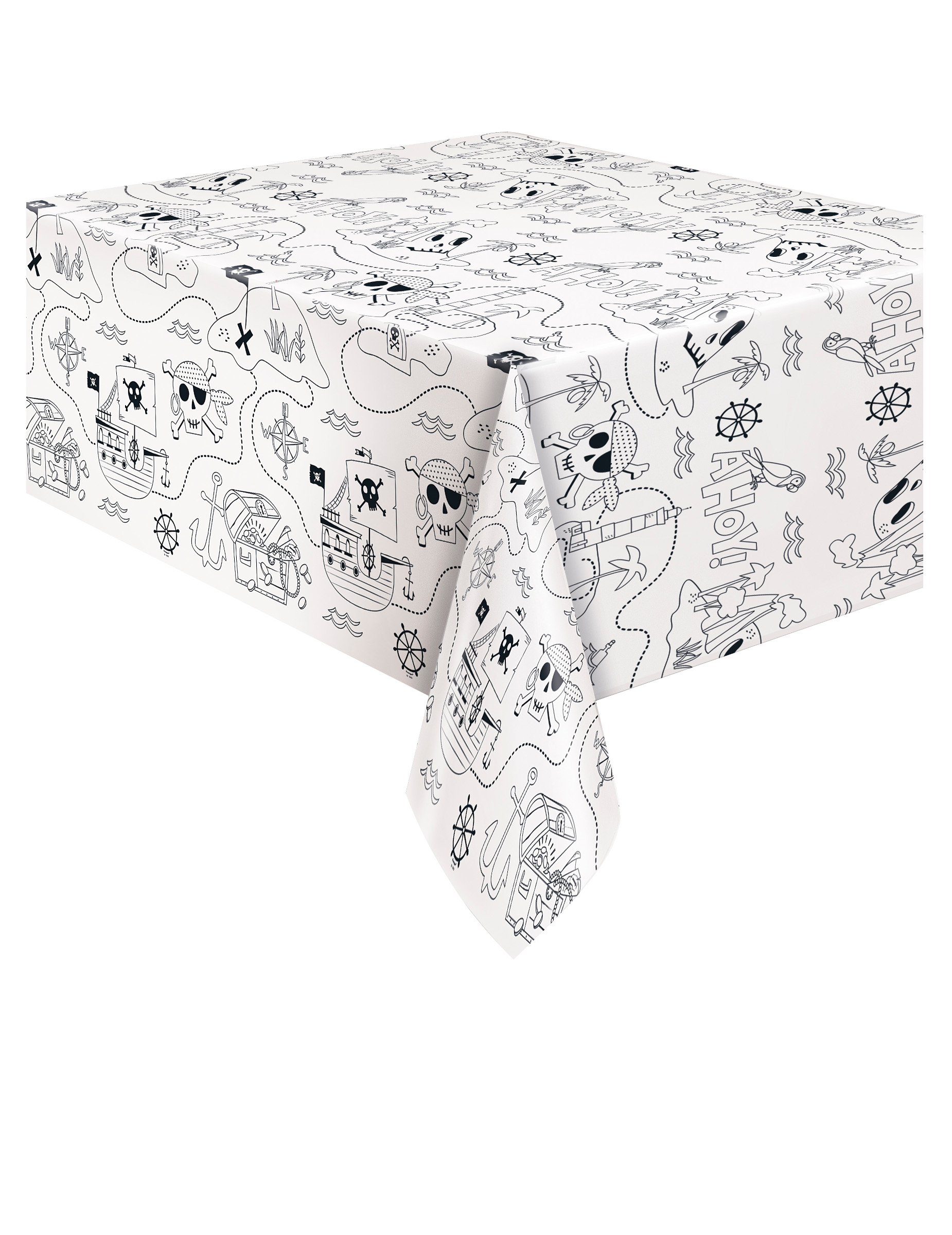 Nappe en papier carte au trésor pirate 137 x 213 cm