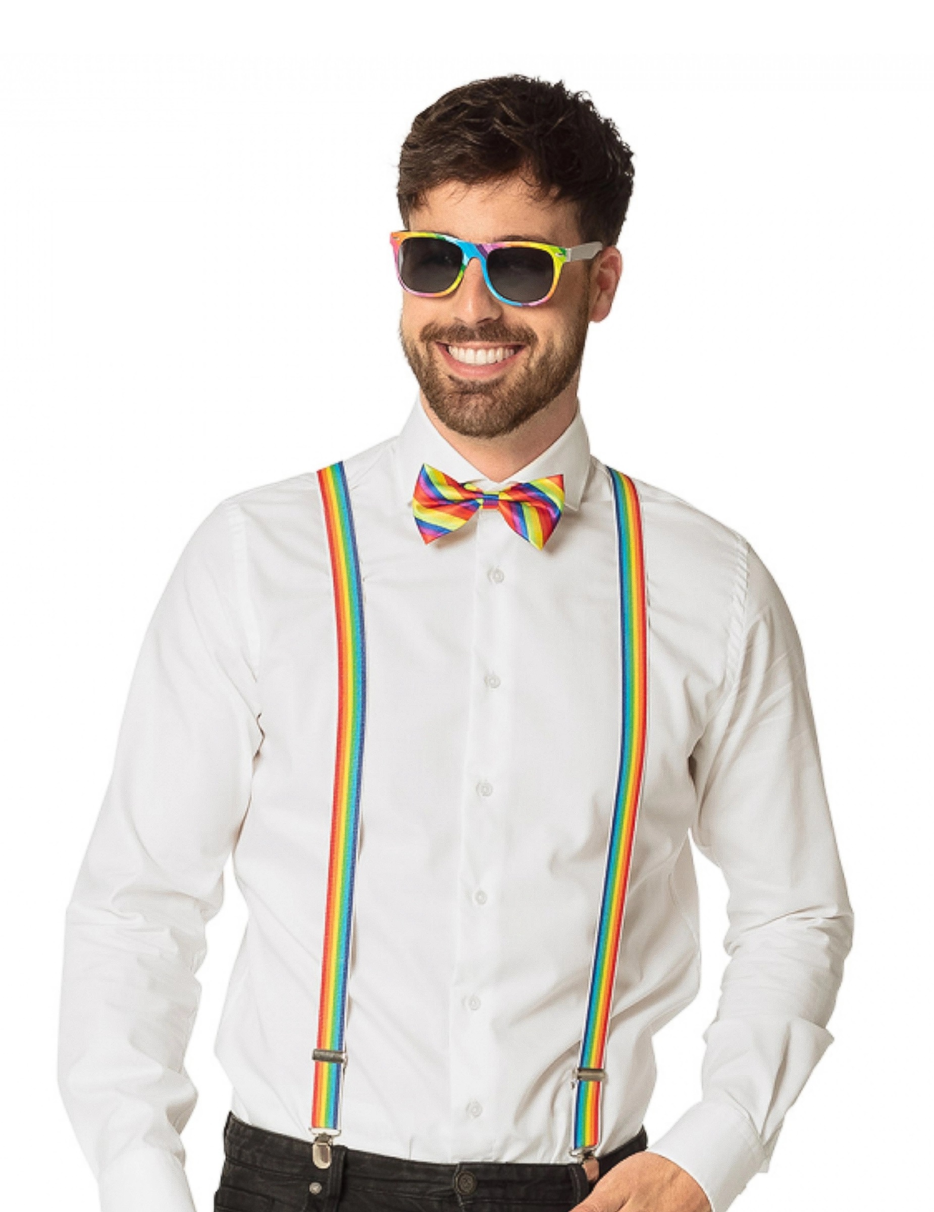 Kit accessoires arc en ciel adulte