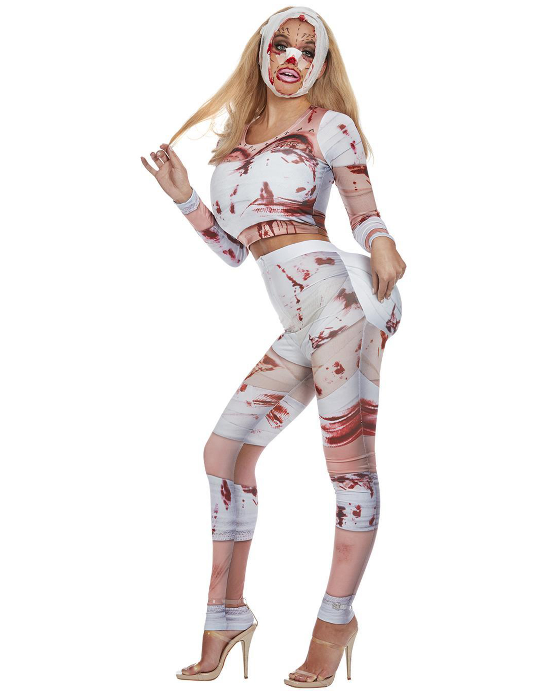 Déguisement zombie chirurgie esthétique femme