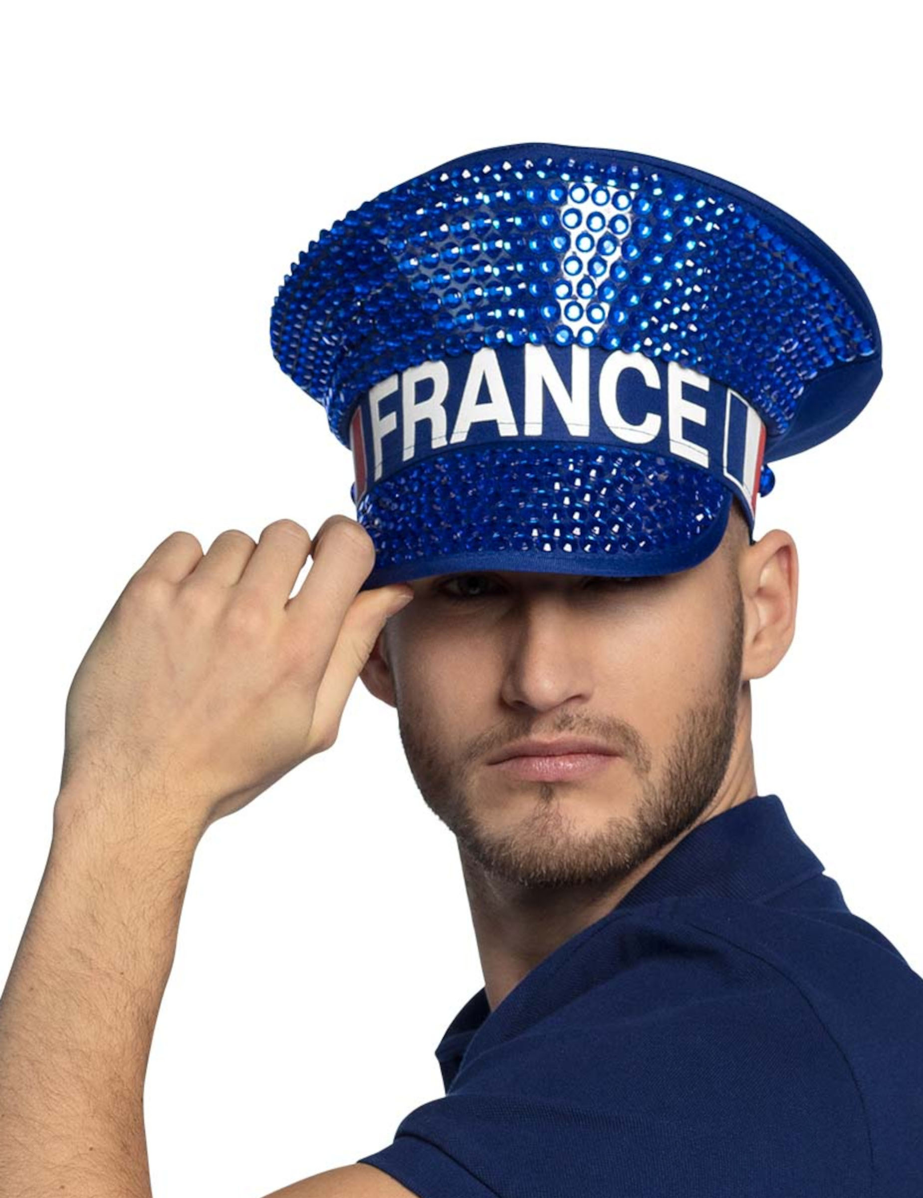 Casquette à strass France adulte