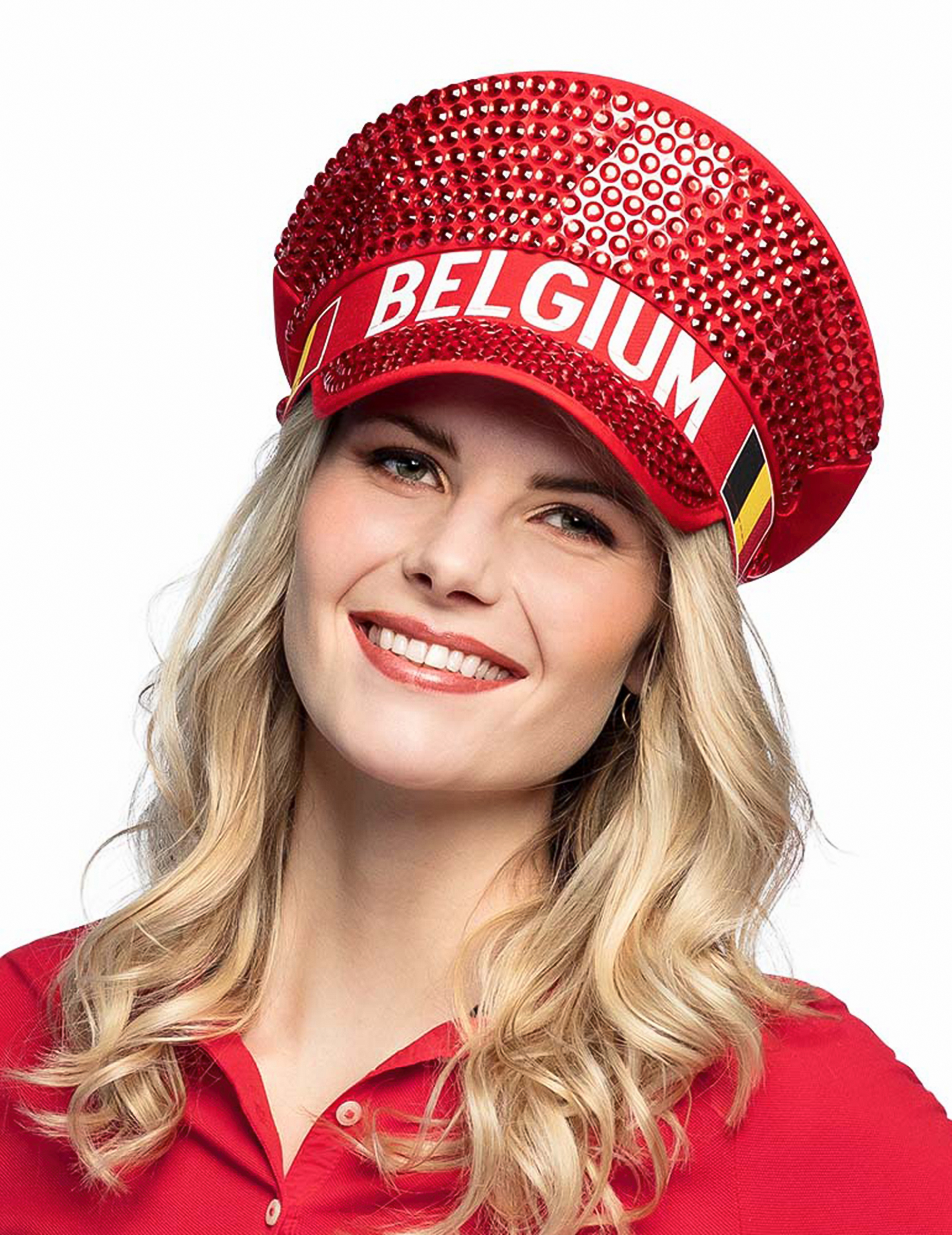 Casquette à strass supporter Belgique adulte