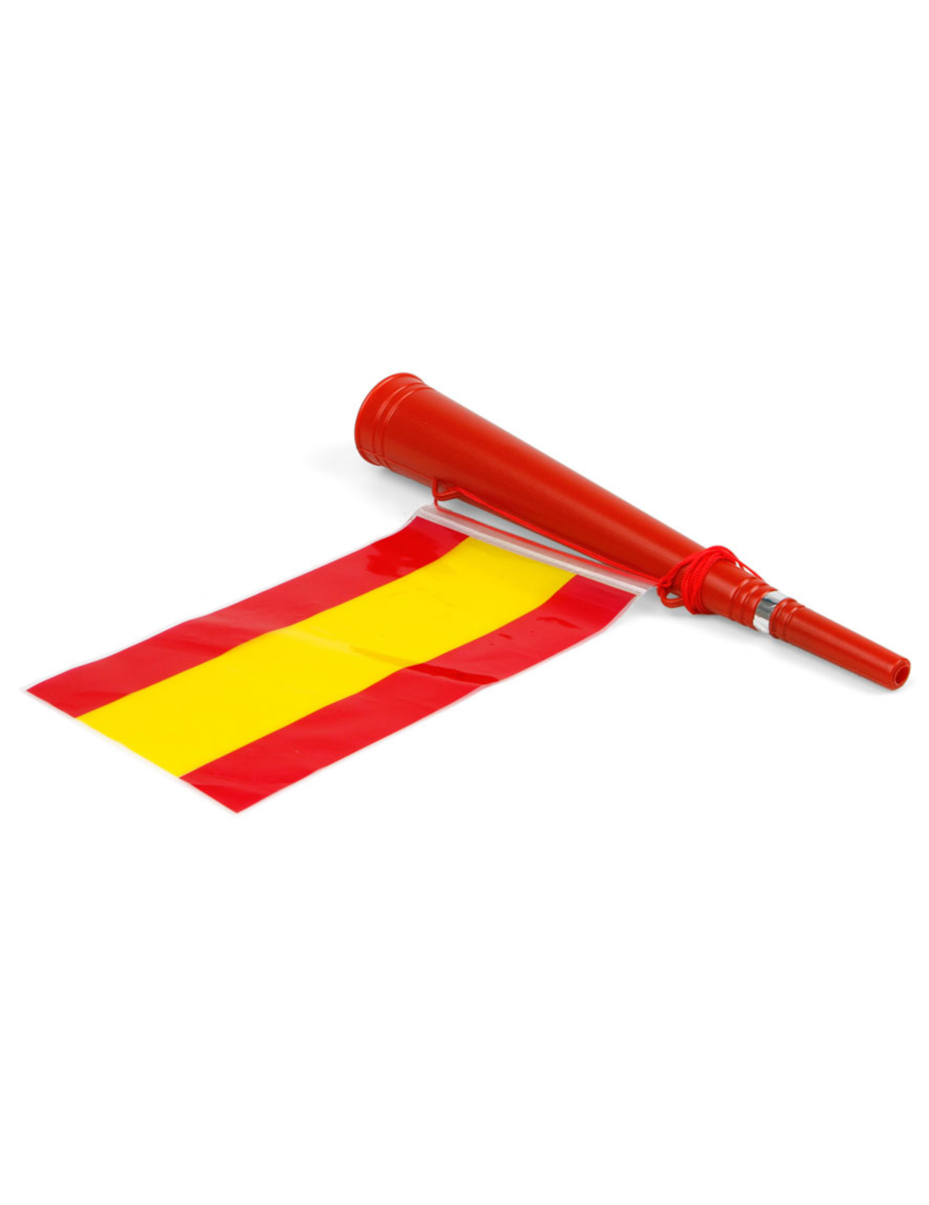 Trompette football avec drapeau supporter Espagne