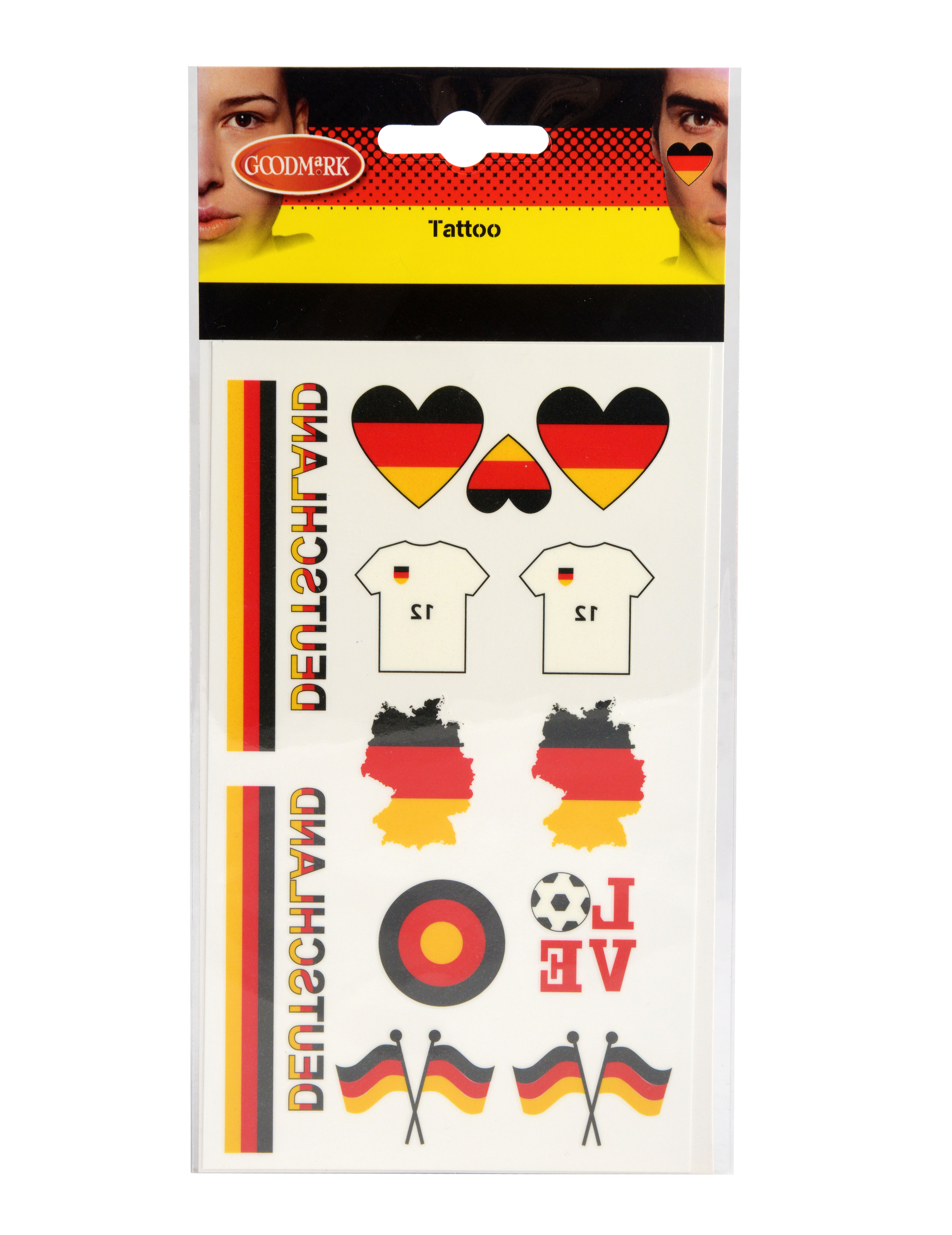 Tatouages temporaires supporter Allemagne