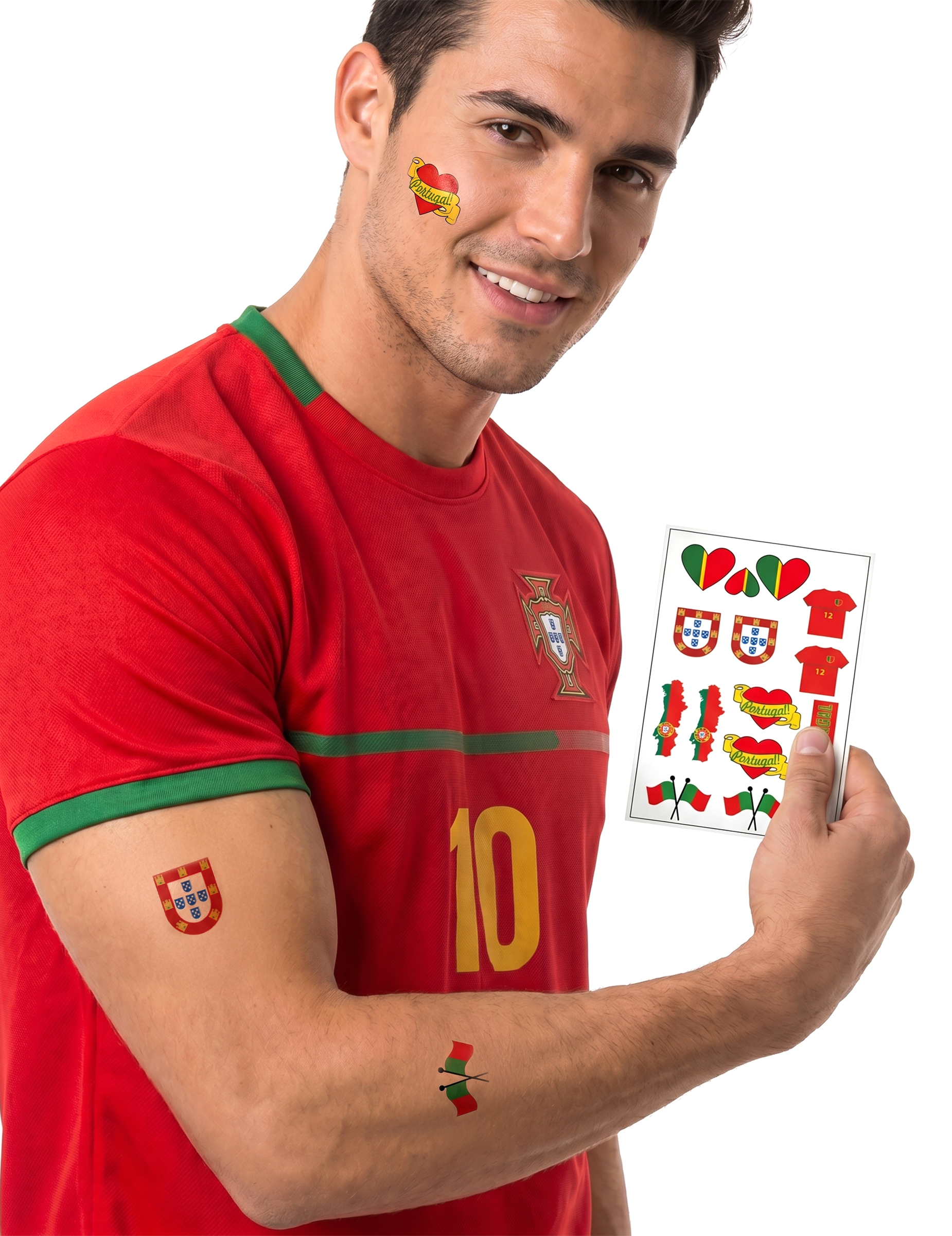 Tatouages temporaires supporter Portugal