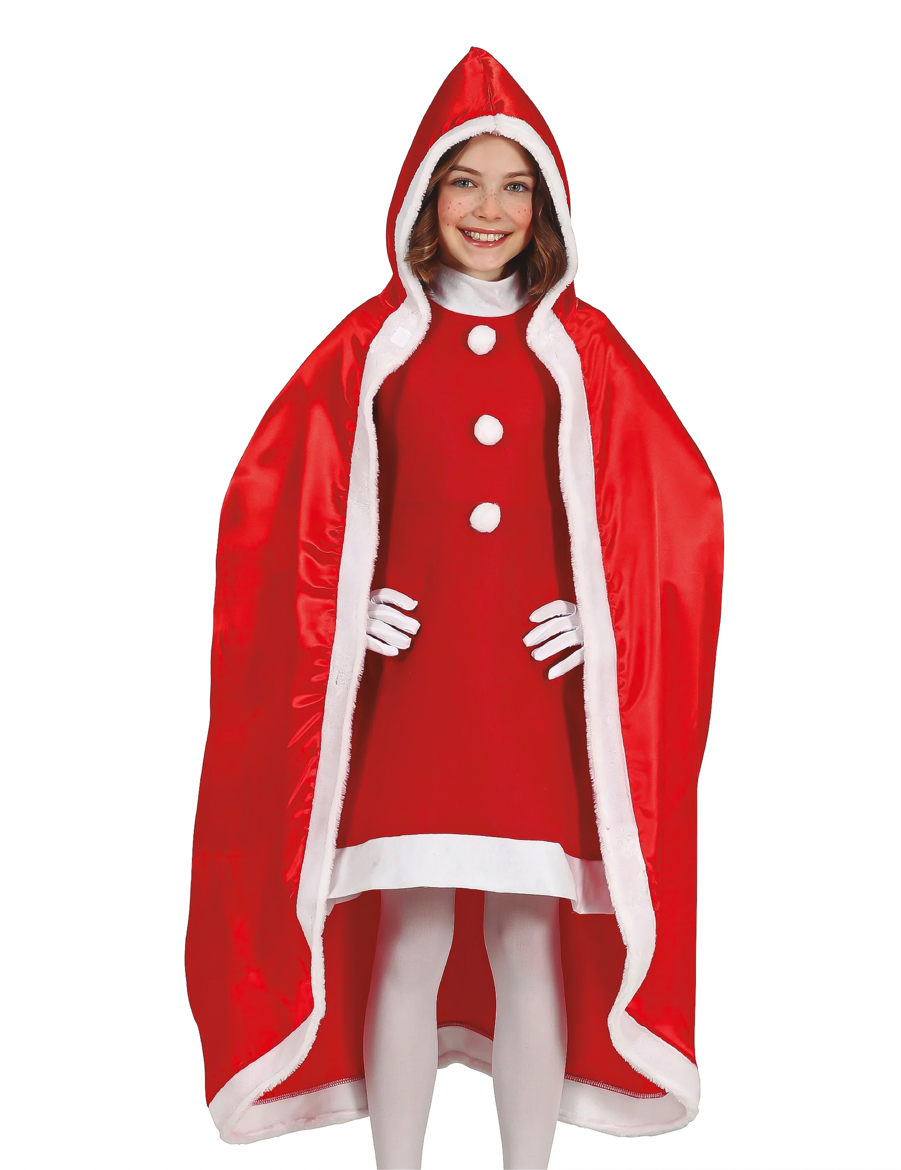Cape longue de Mère Noël enfant