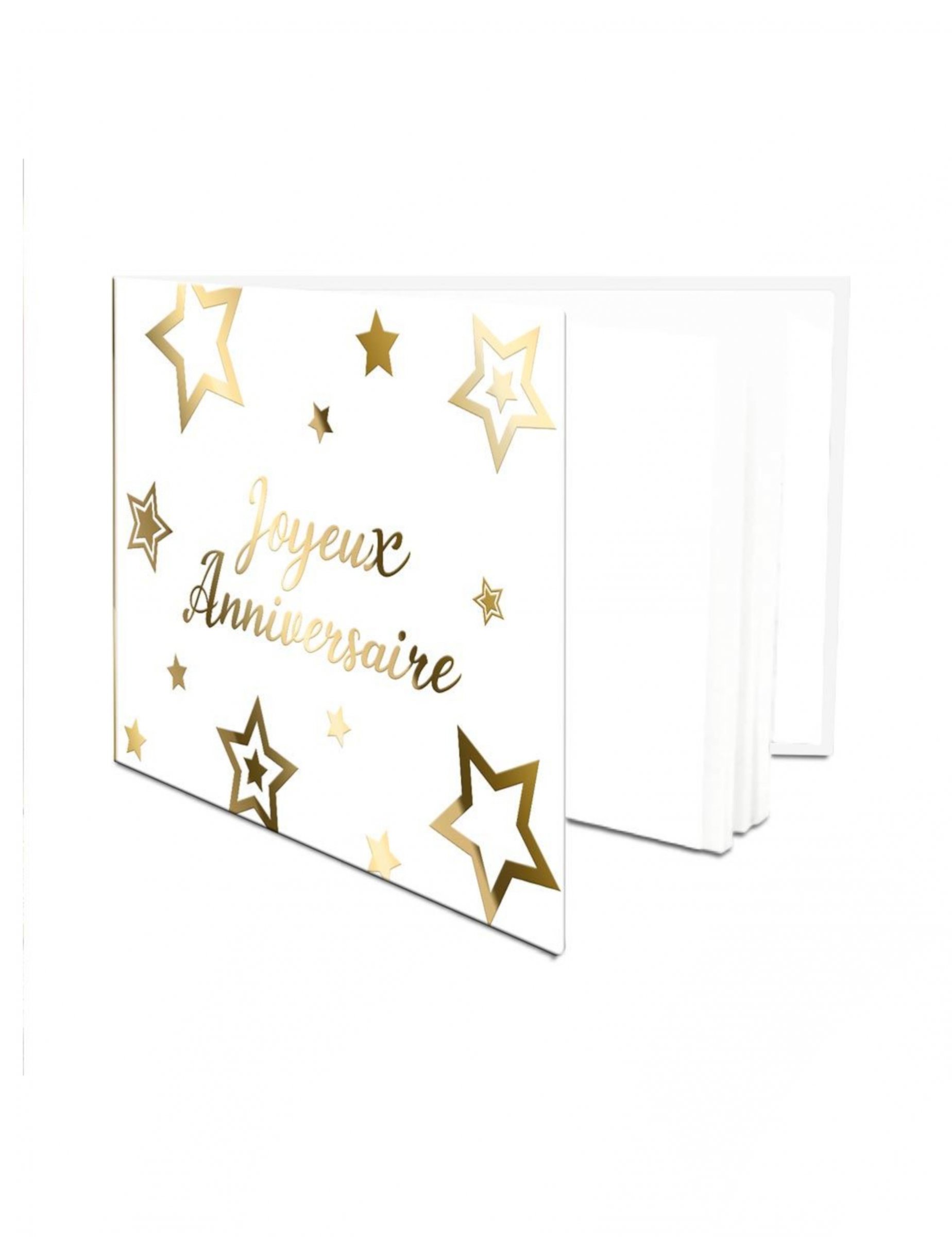 Livre d'or anniversaire doré et blanc