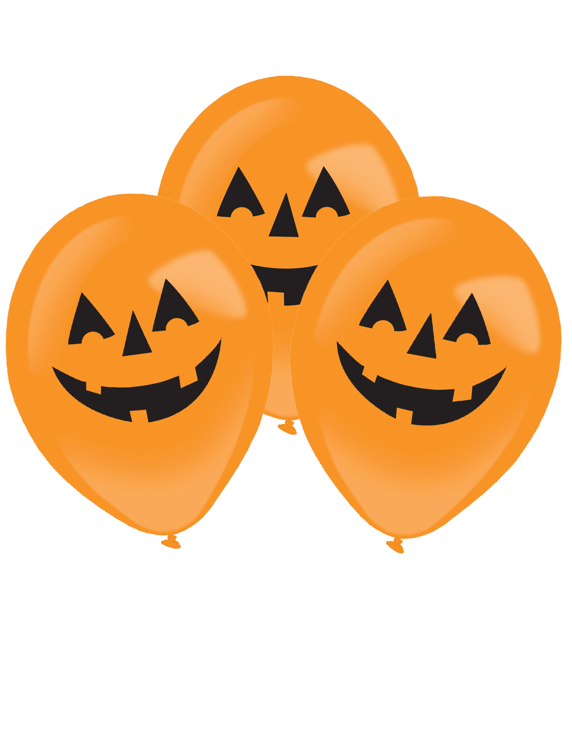 4 Ballons LED citrouille Halloween 27,5 cm