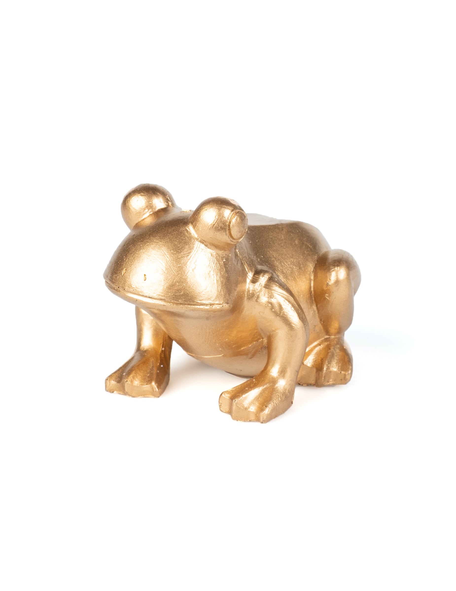 Grenouille en résine dorée 10 cm