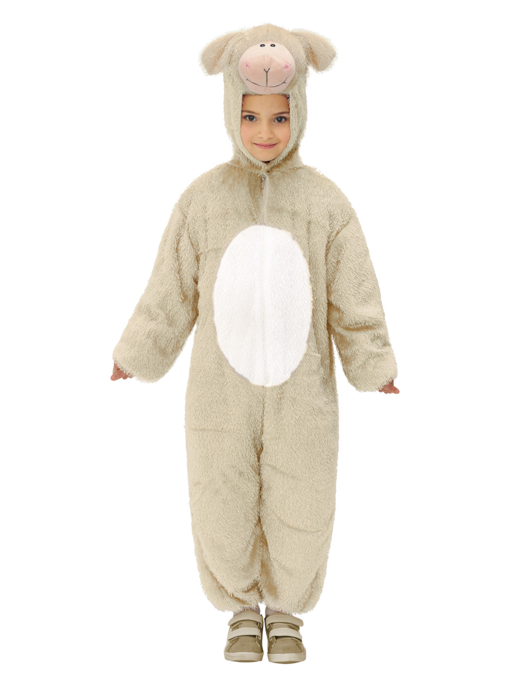 Déguisement mouton beige et blanc enfant