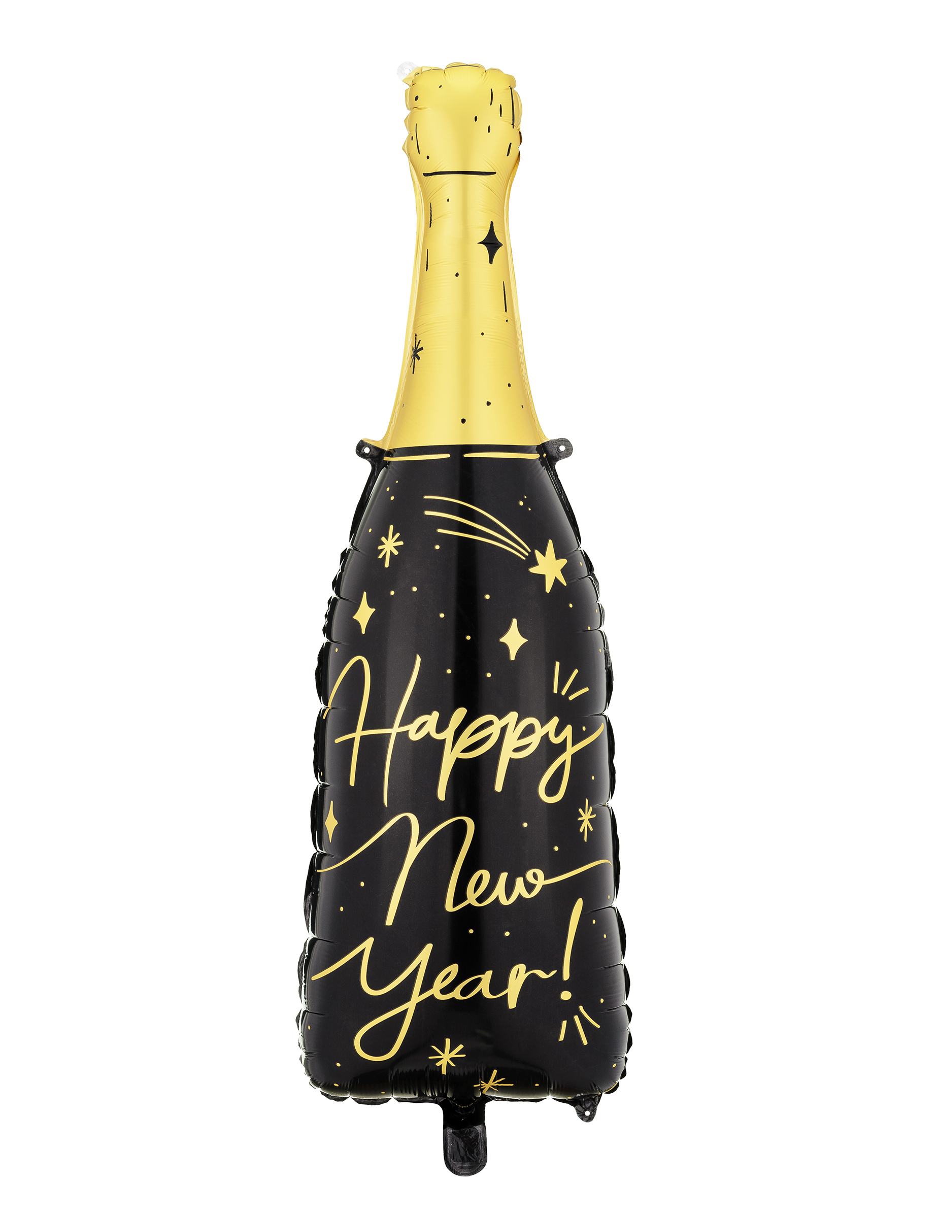 Ballon en aluminium géant bouteille Happy New Year 98 cm