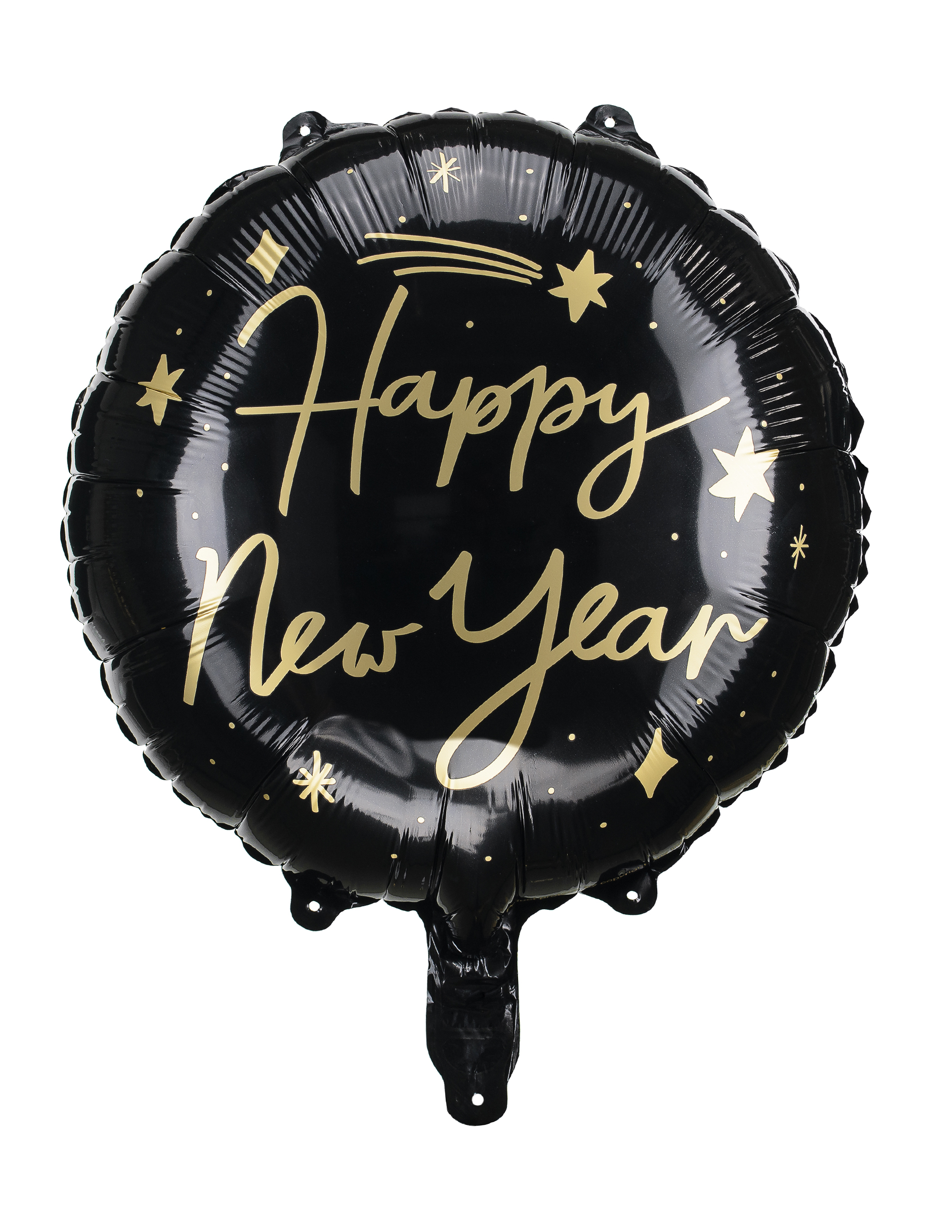 Ballon aluminium noir et or Happy New Year 45 cm