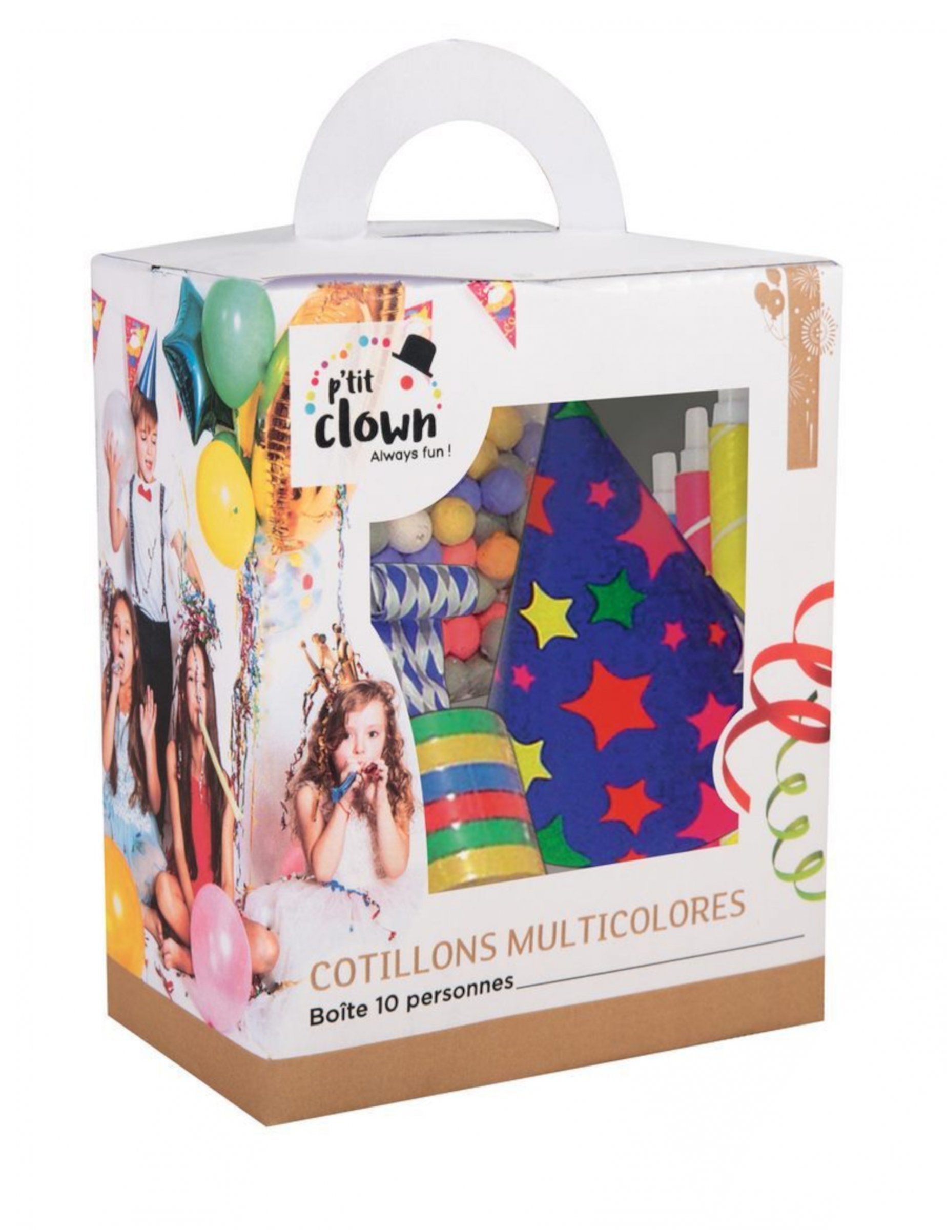 Kit cotillons multicolores 10 personnes