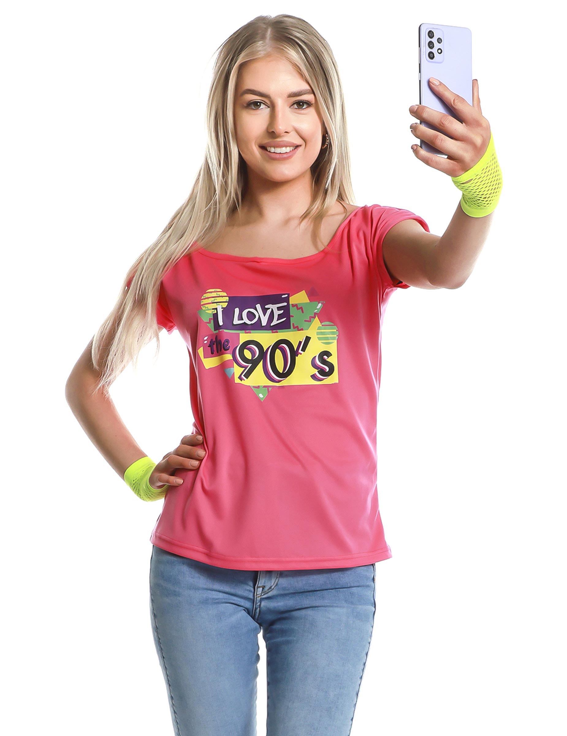 T-shirt I love the 90's rose femme