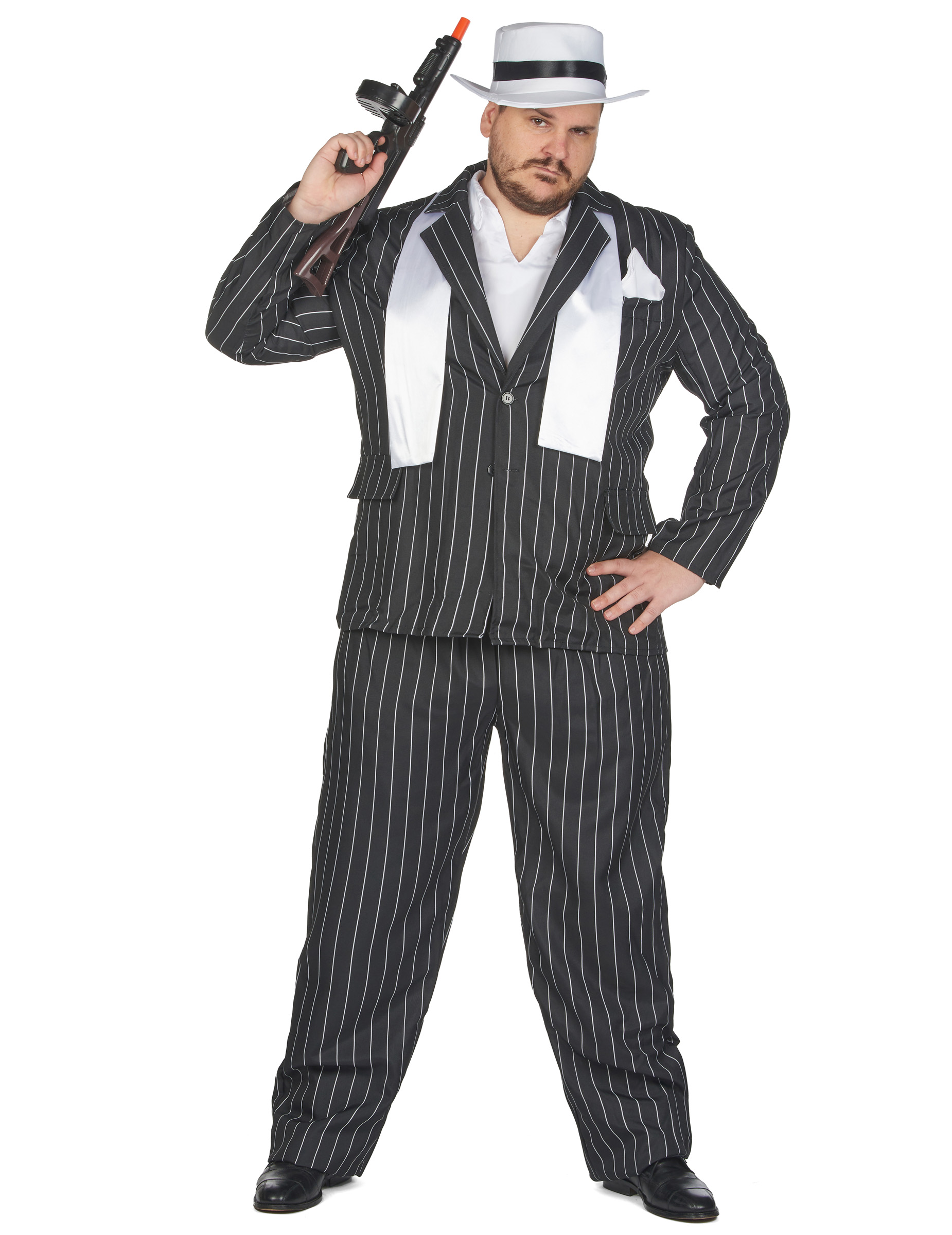 Déguisement gangster noir grande taille homme