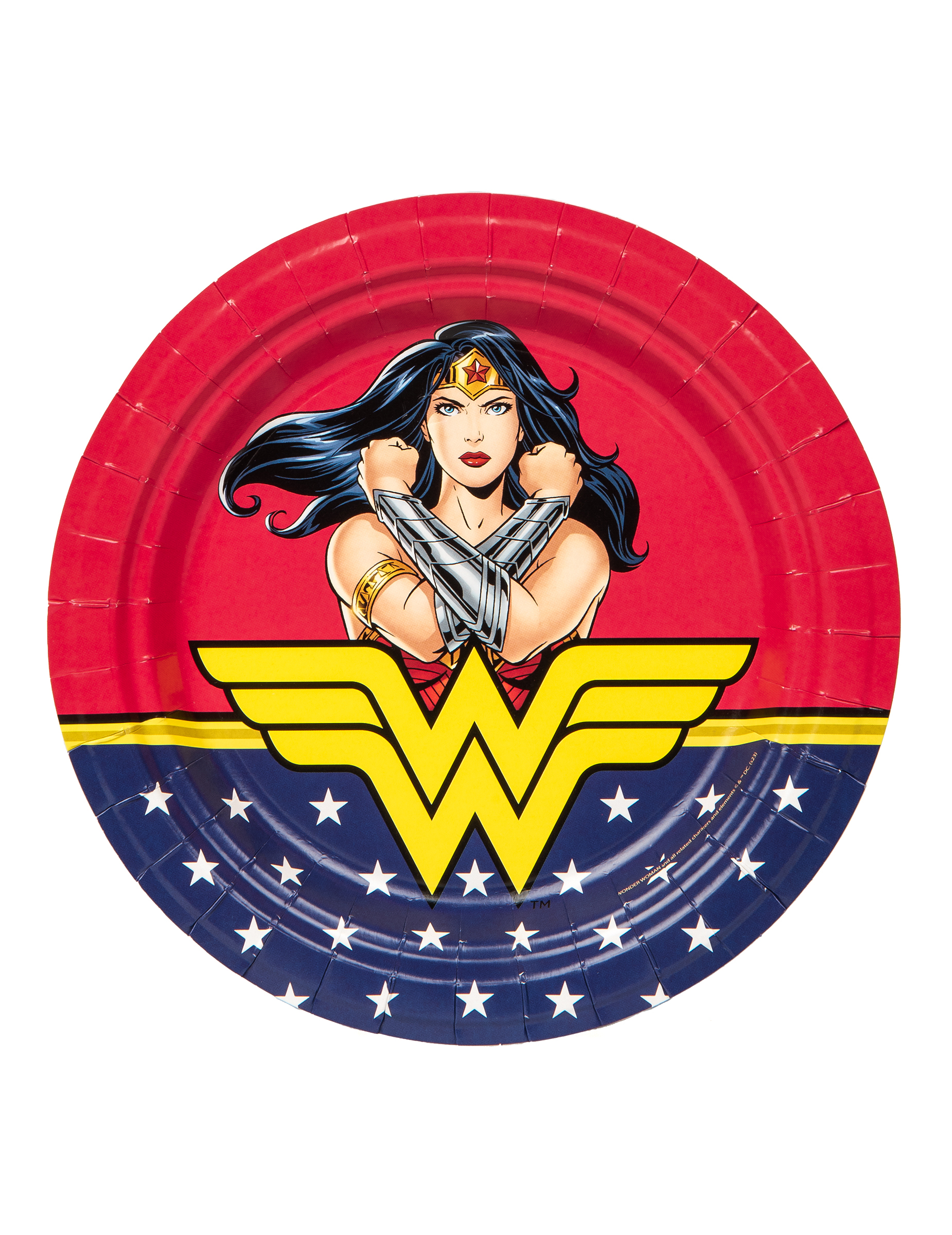 8 Assiettes en carton Wonder Woman 23 cm