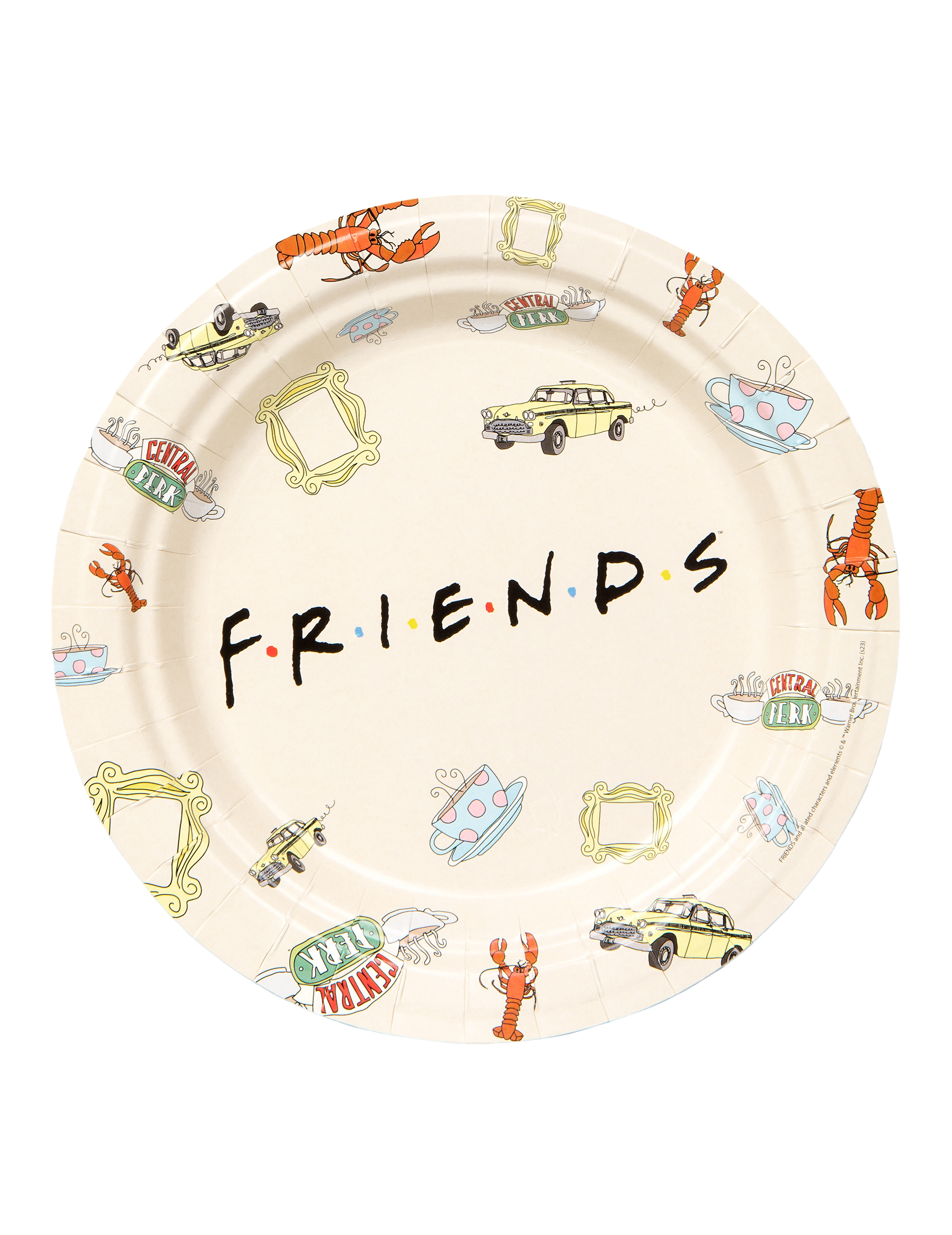 8 Assiettes en carton Friends 23 cm