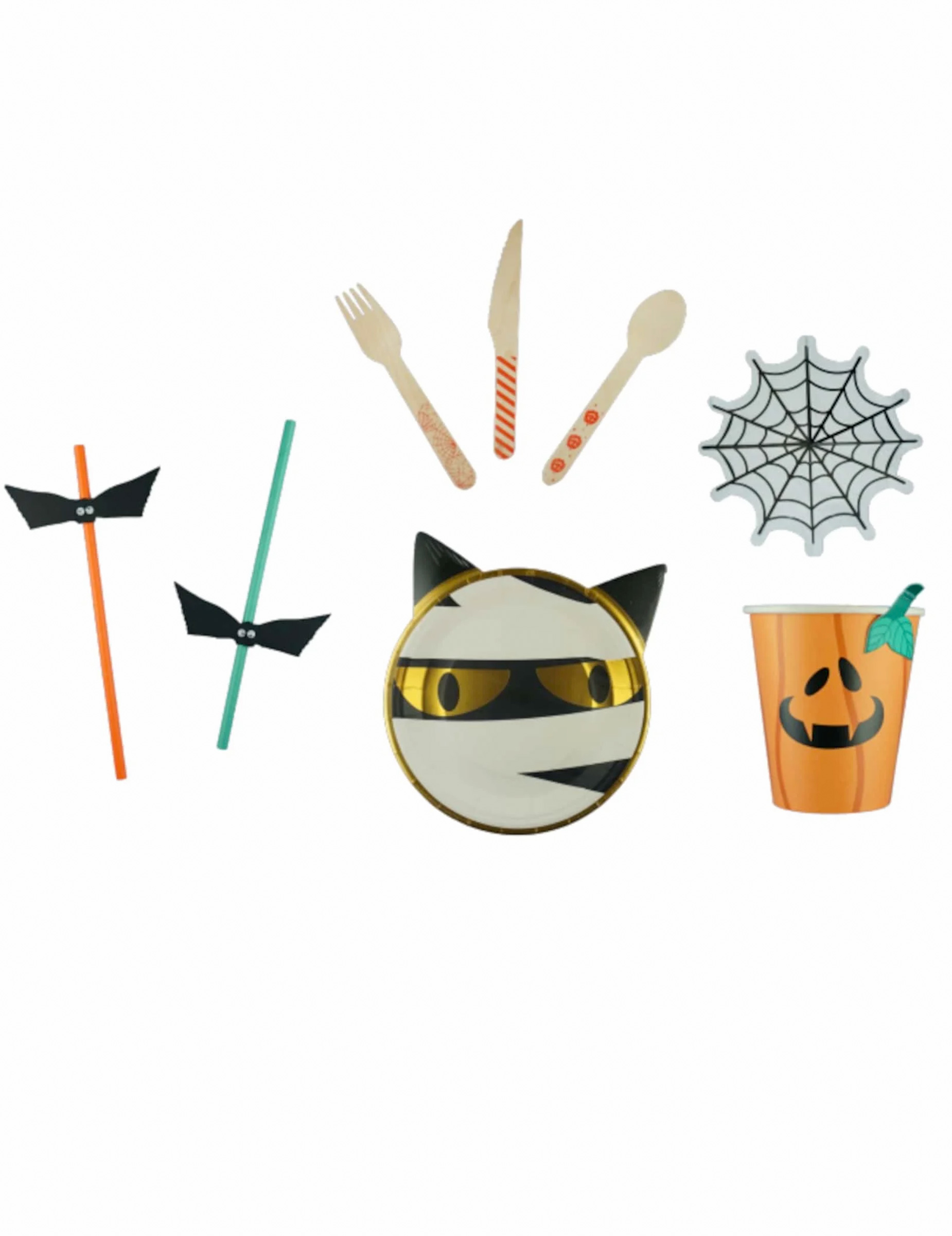 Kit de vaisselle Halloween 54 pièces
