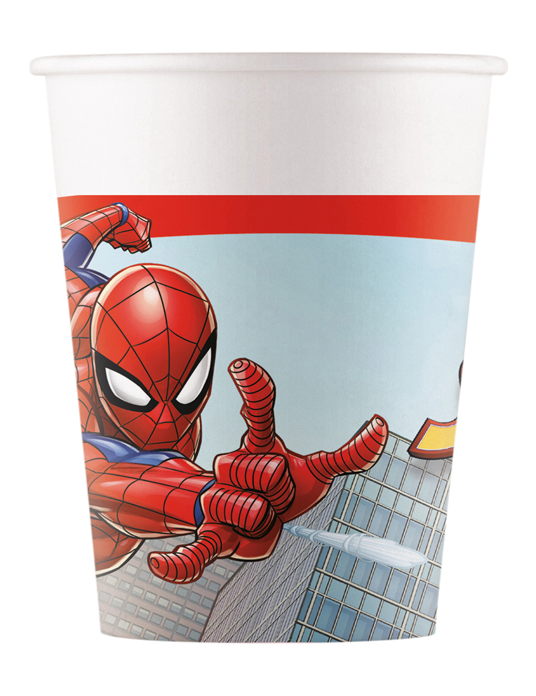8 Gobelets en carton Spiderman 200 ml