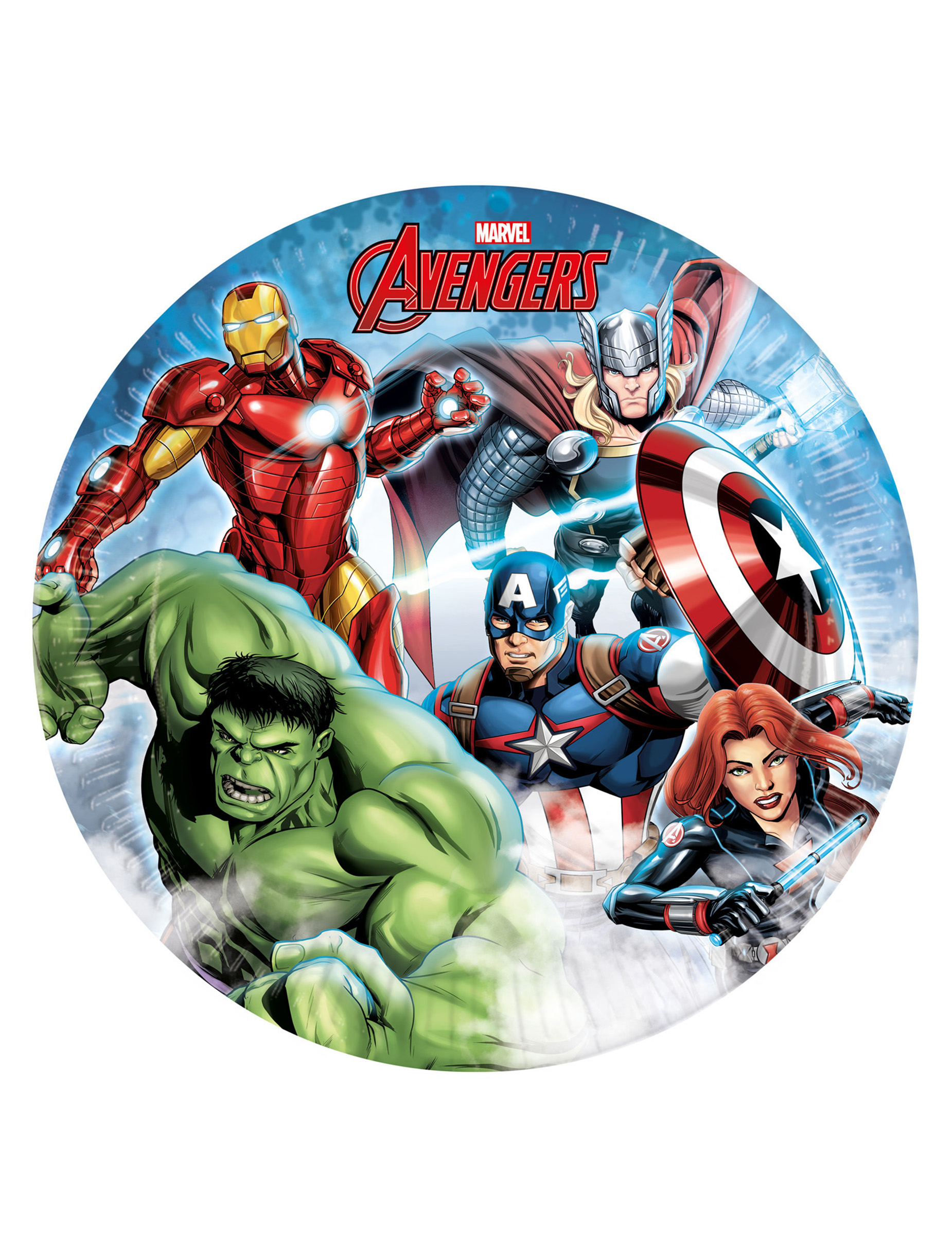 8 Assiettes en carton 23 cm Avengers Mighty