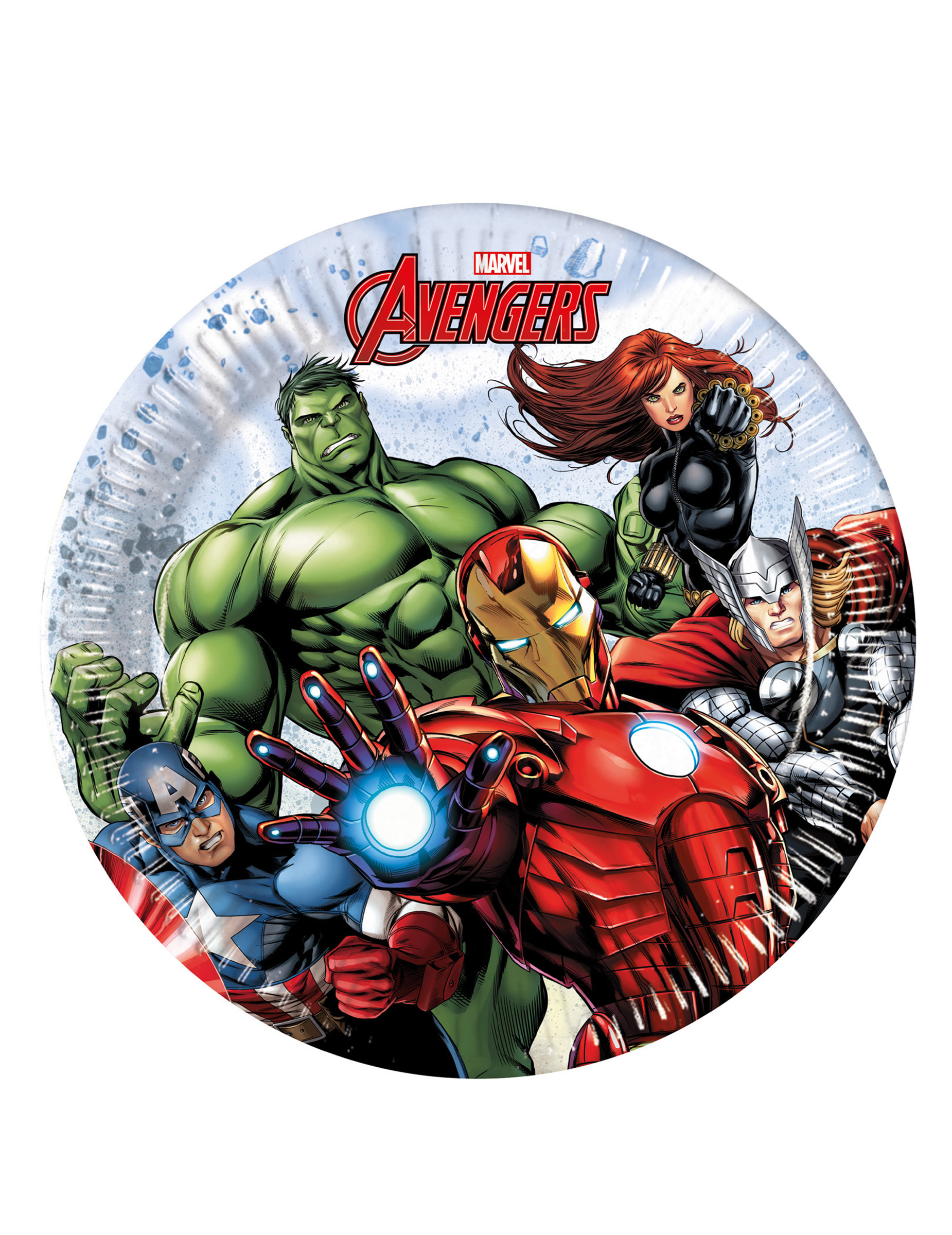 8 Petites assiettes en carton Avengers Mighty 20 cm