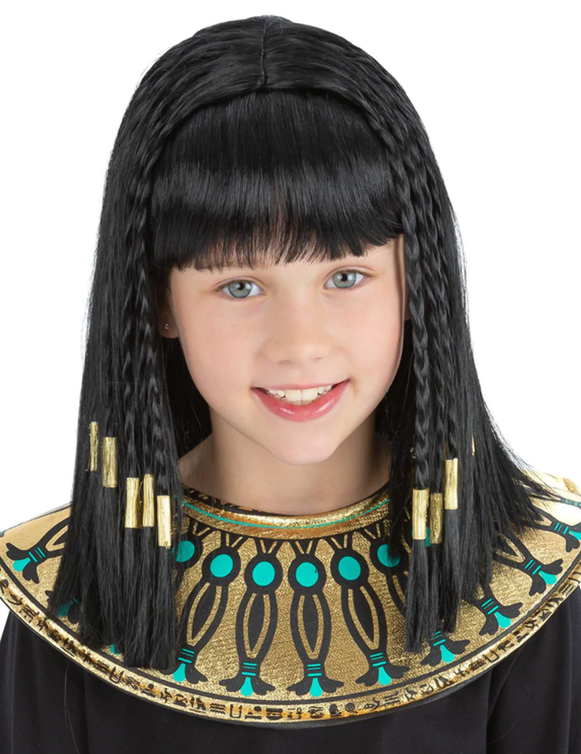 Perruque reine Egyptienne noire enfant
