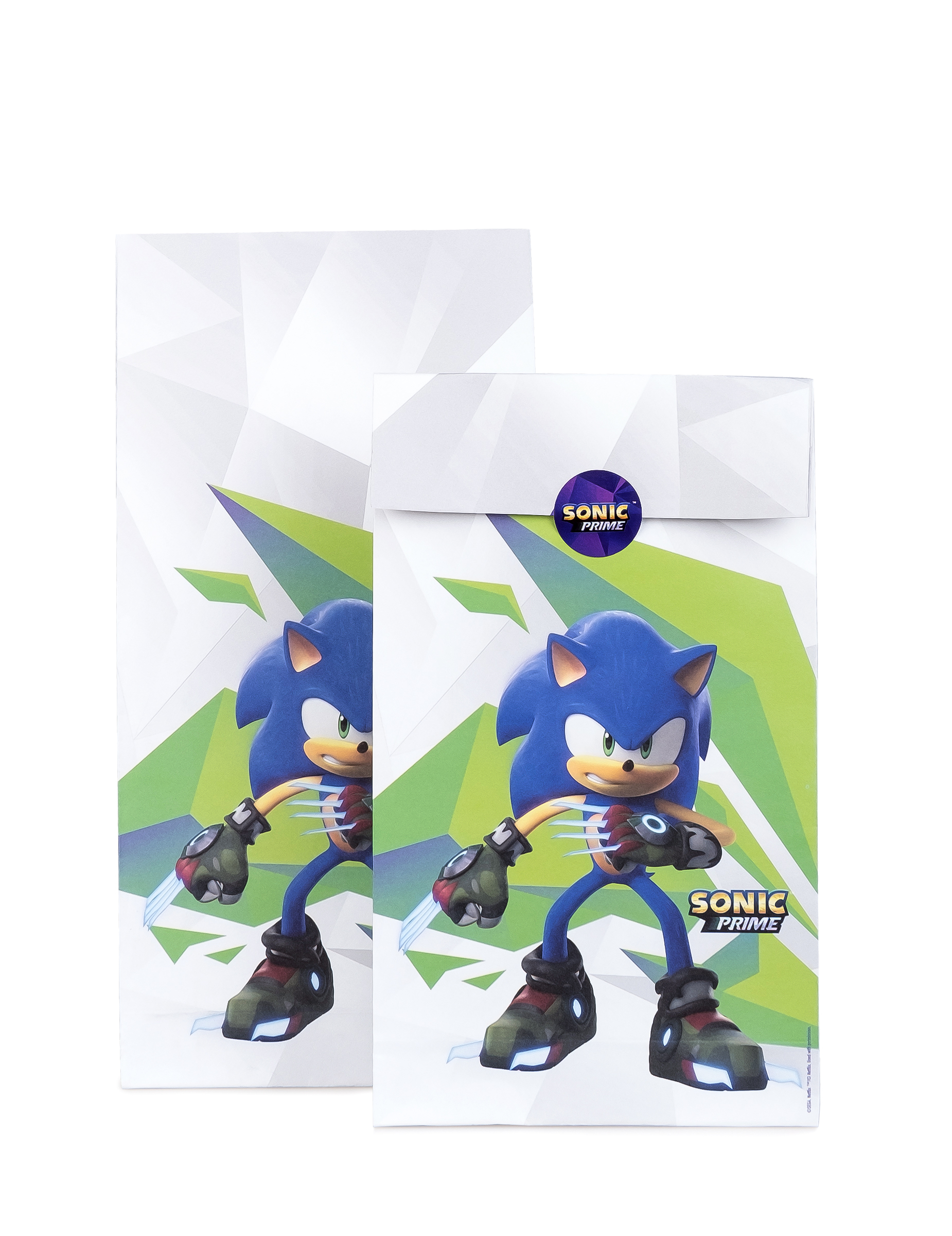 8 Sacs cadeaux Sonic Prime 15x30 cm