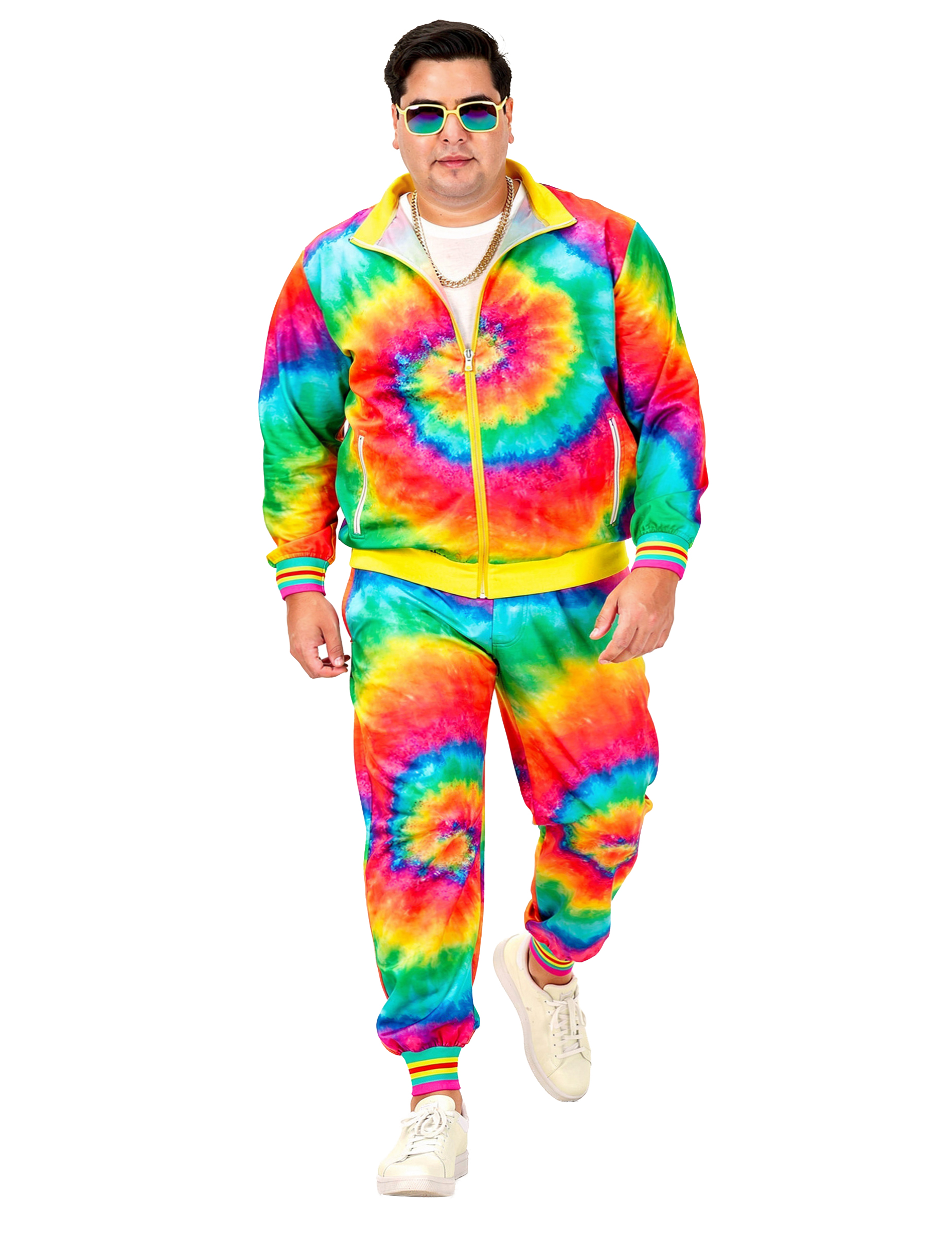 Survêtement Tie and Dye fluo grande taille adulte