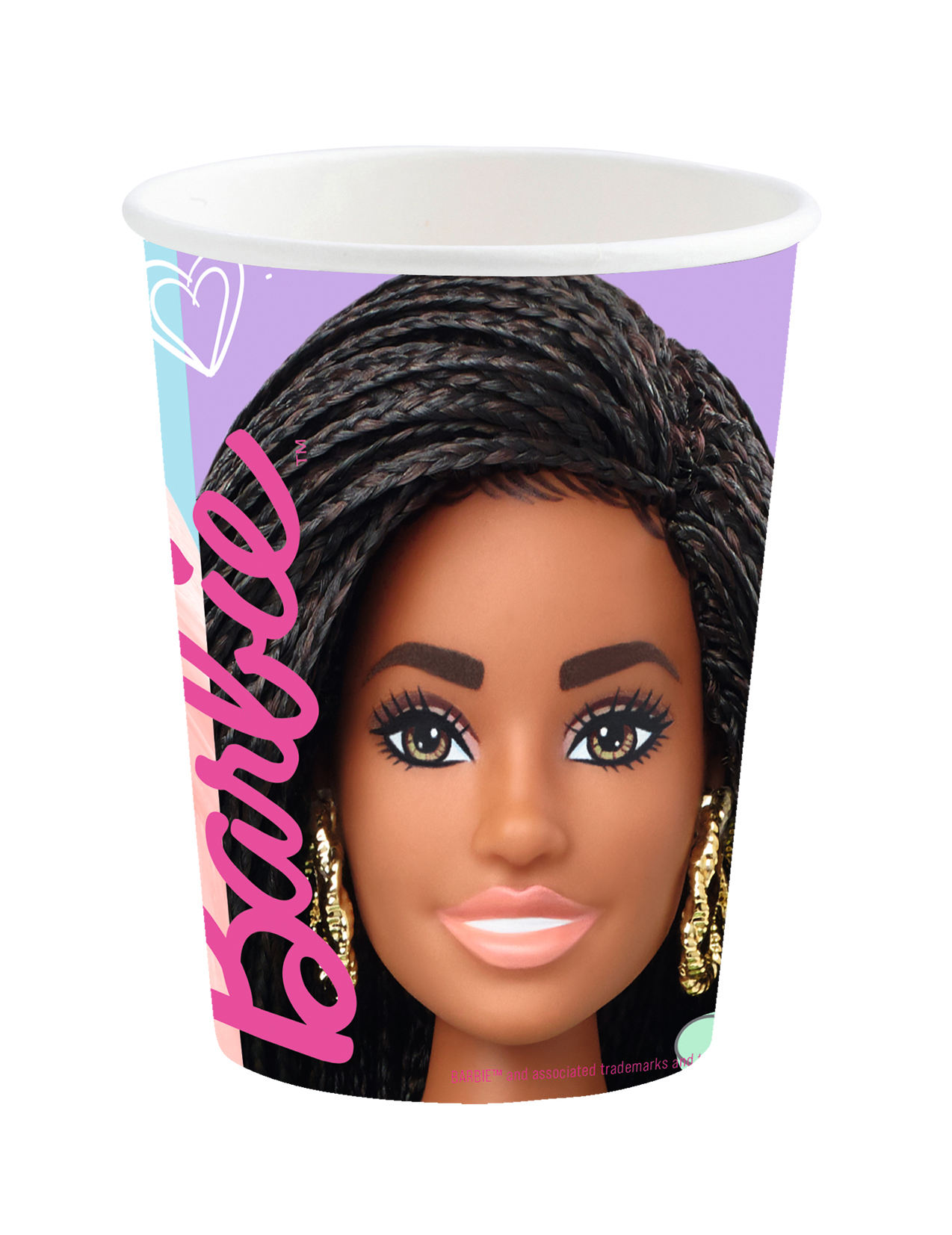 8 Gobelets en carton Barbie Sweet Life 250 ml
