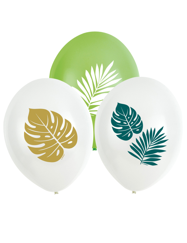 6 ballons latex tropical chic 27,5 cm