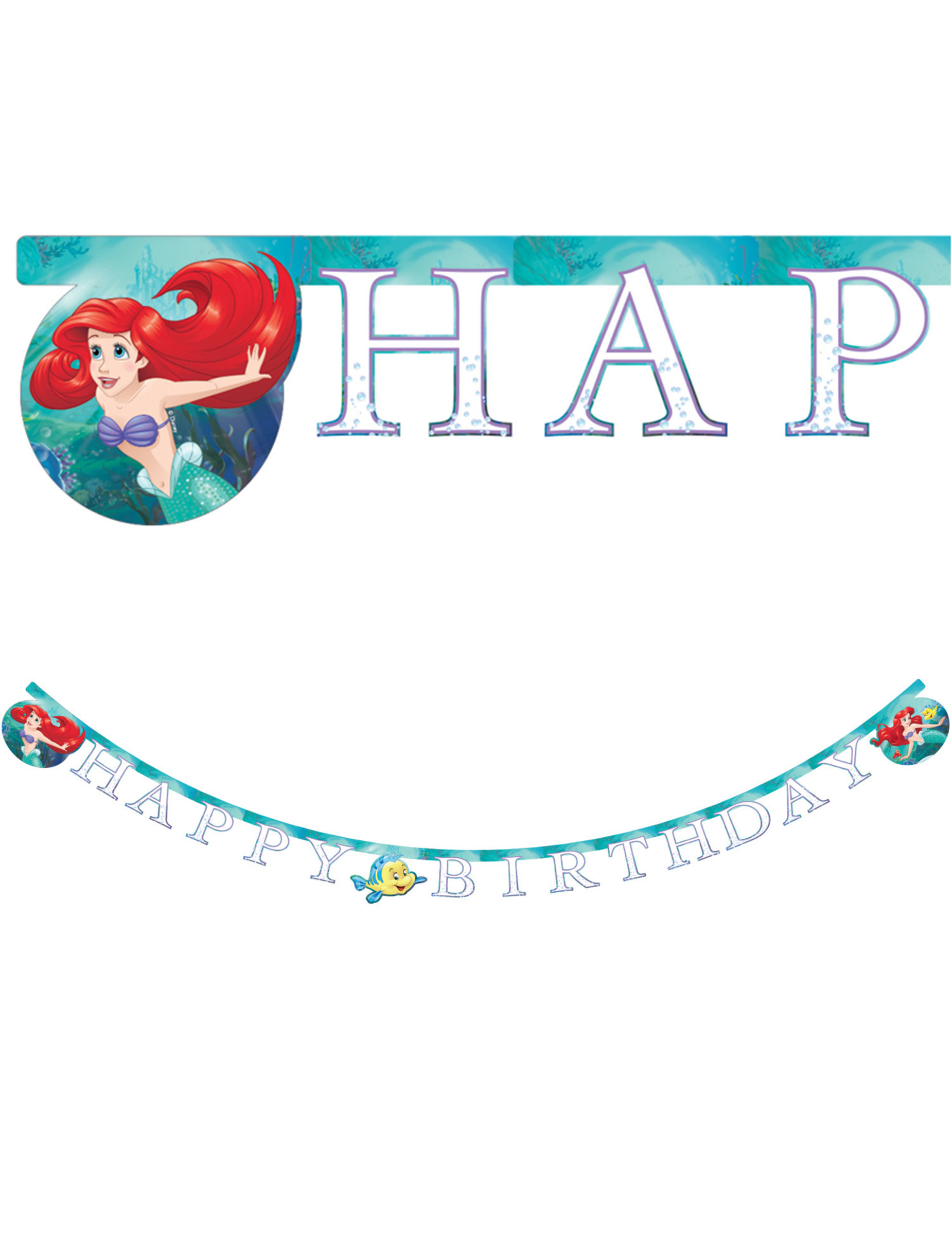 Guirlande Happy Birthday Ariel