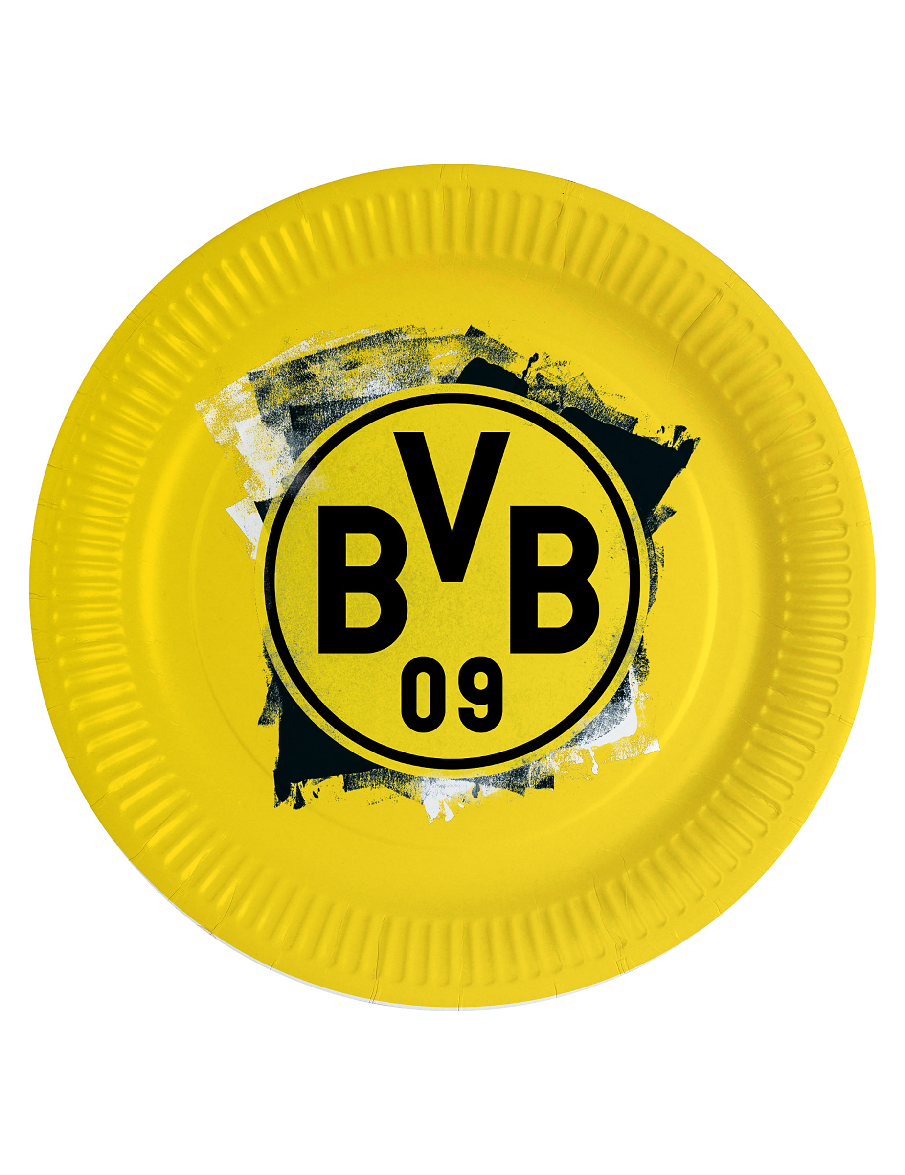 8 Assiettes rondes en carton Borussia Dortmund 23 cm