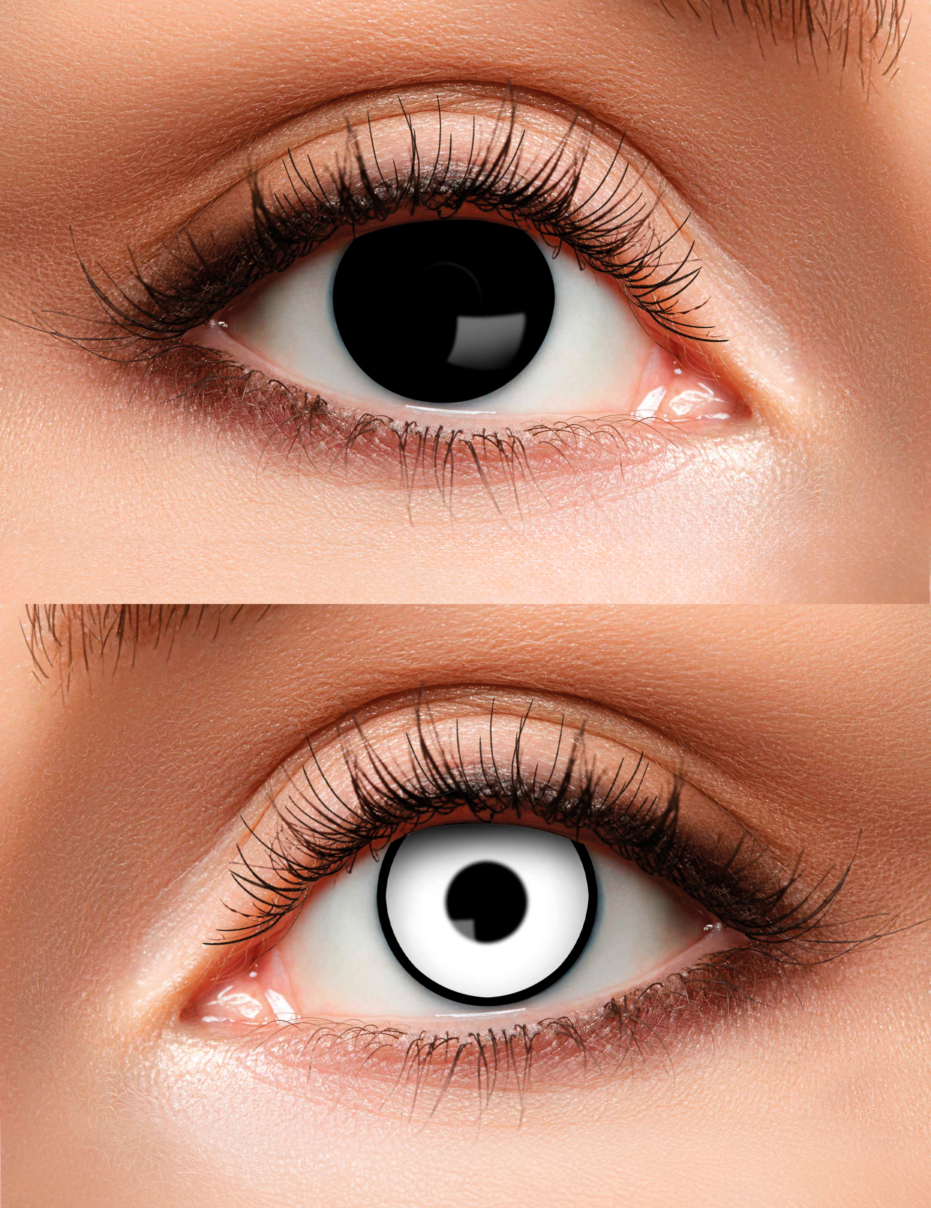 Lentilles duo noir et blanc adulte