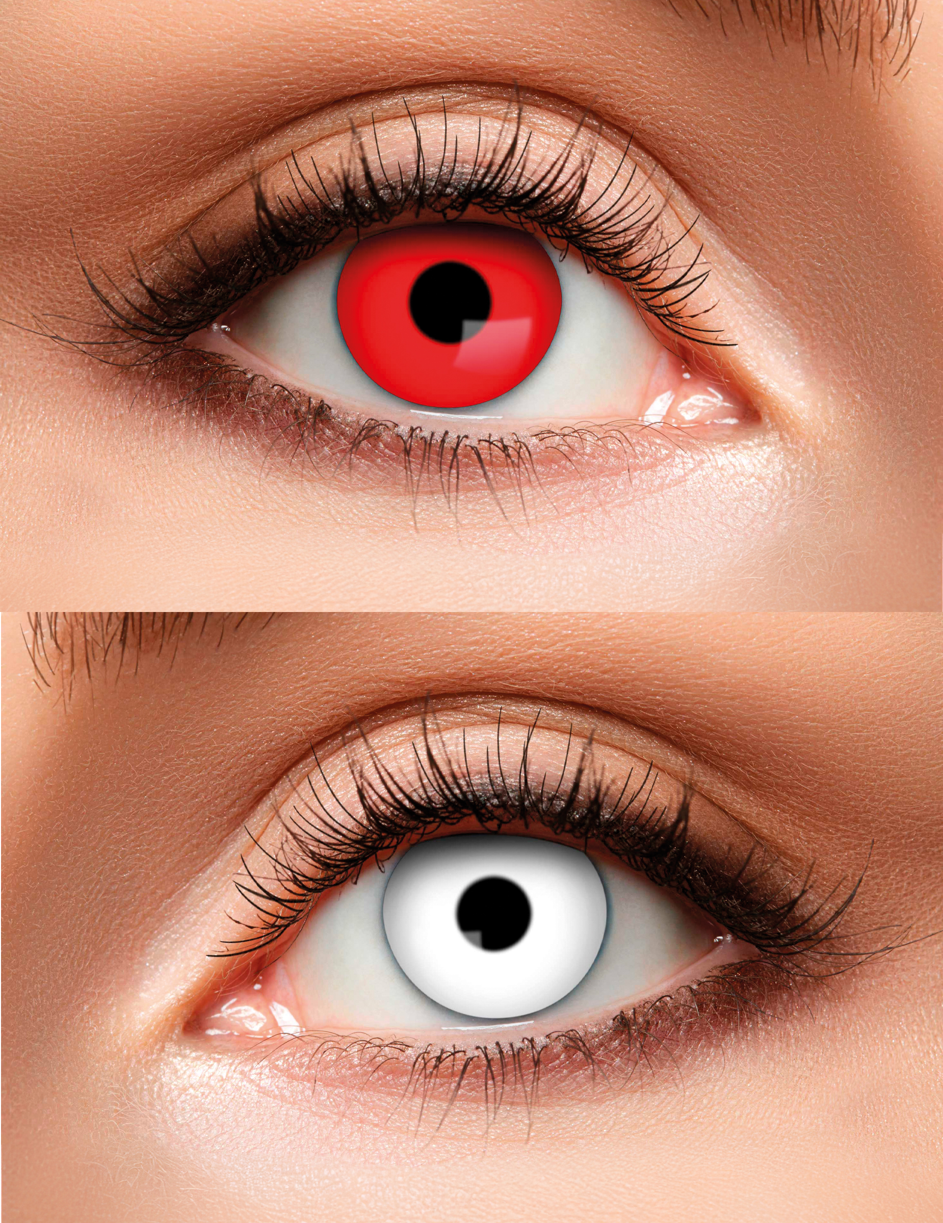 Lentilles duo rouge et noir adulte