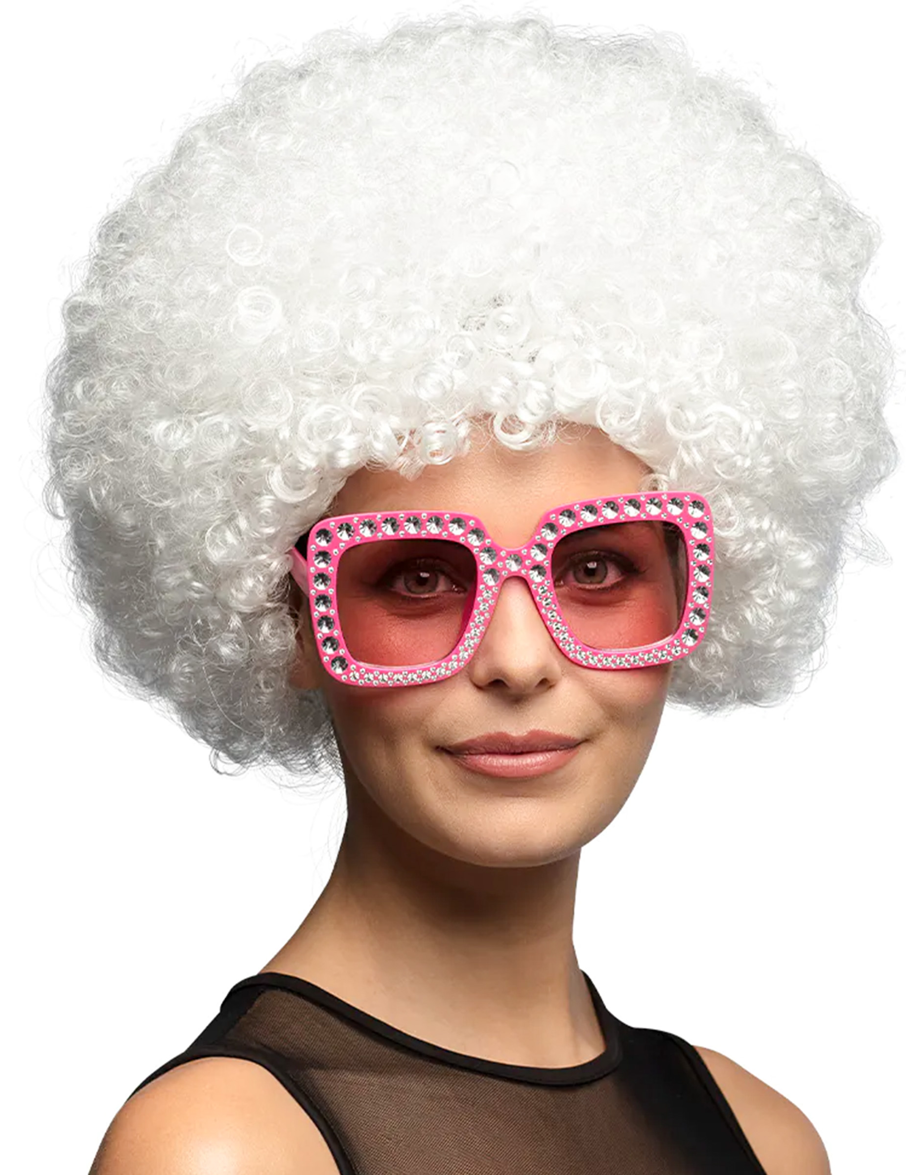 Lunettes bling bling rose