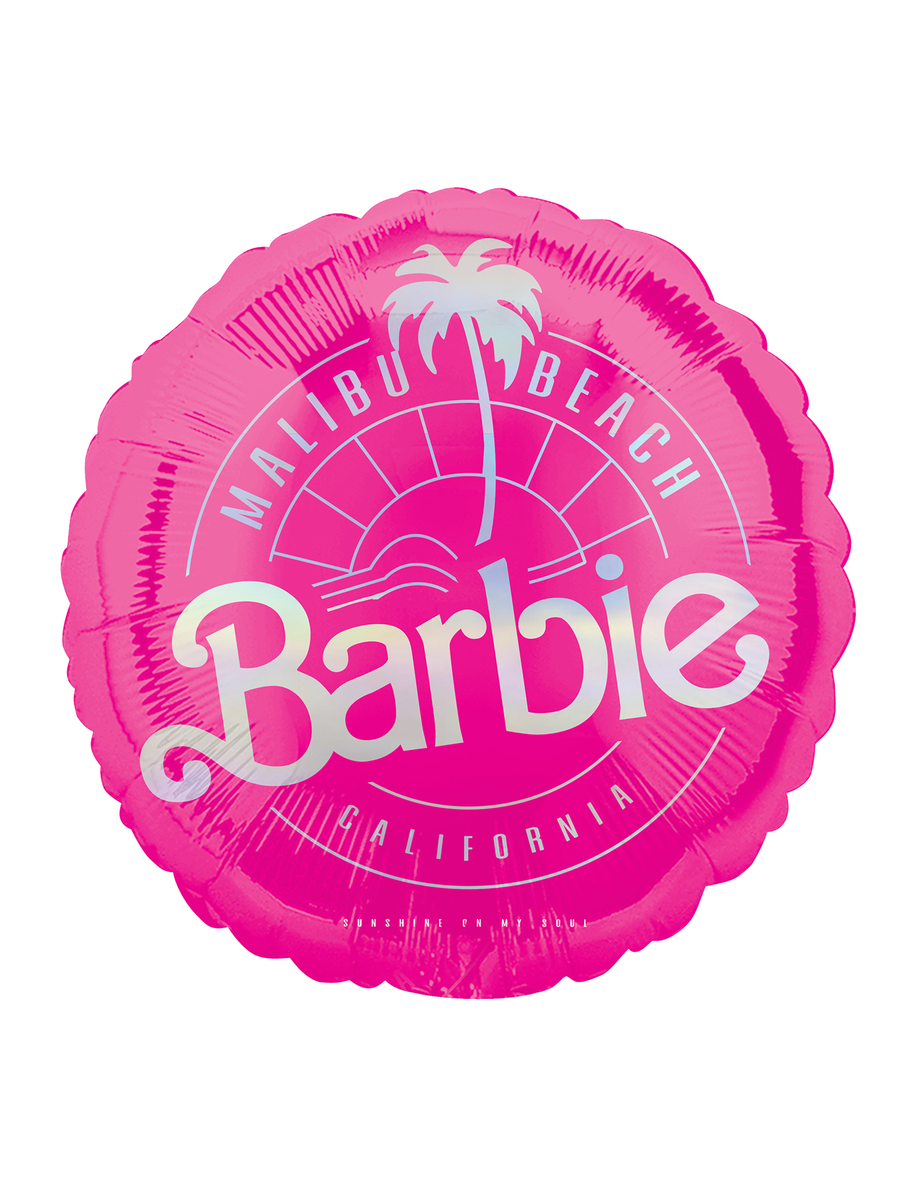Ballon aluminium rose Barbie 42 cm