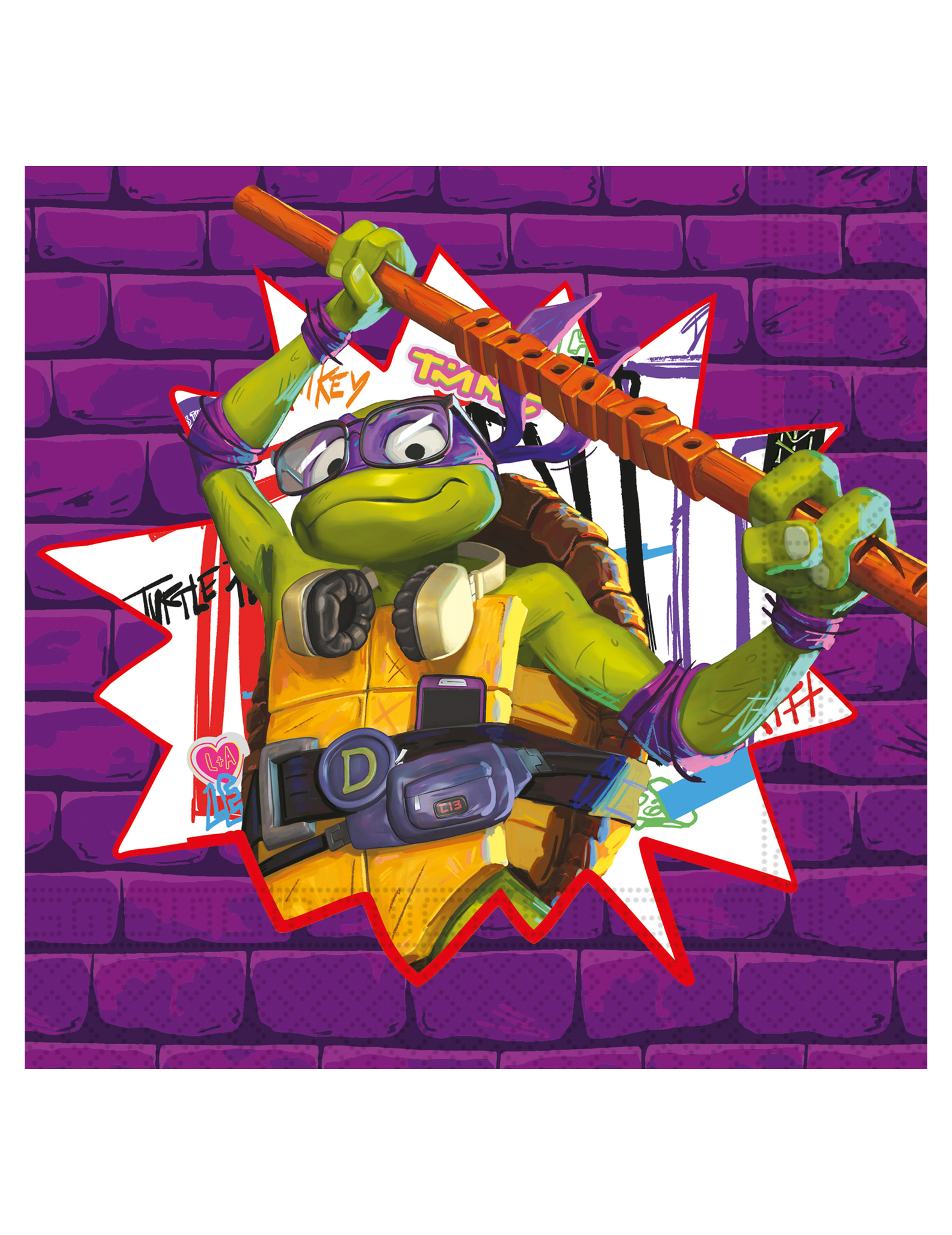 20 Serviettes en papier Tortues Ninja next generation 33 x 33 cm