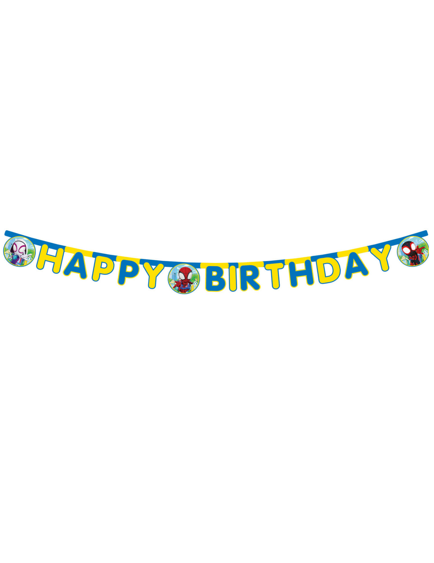 Guirlande Happy Birthday Spidey et ses amis
