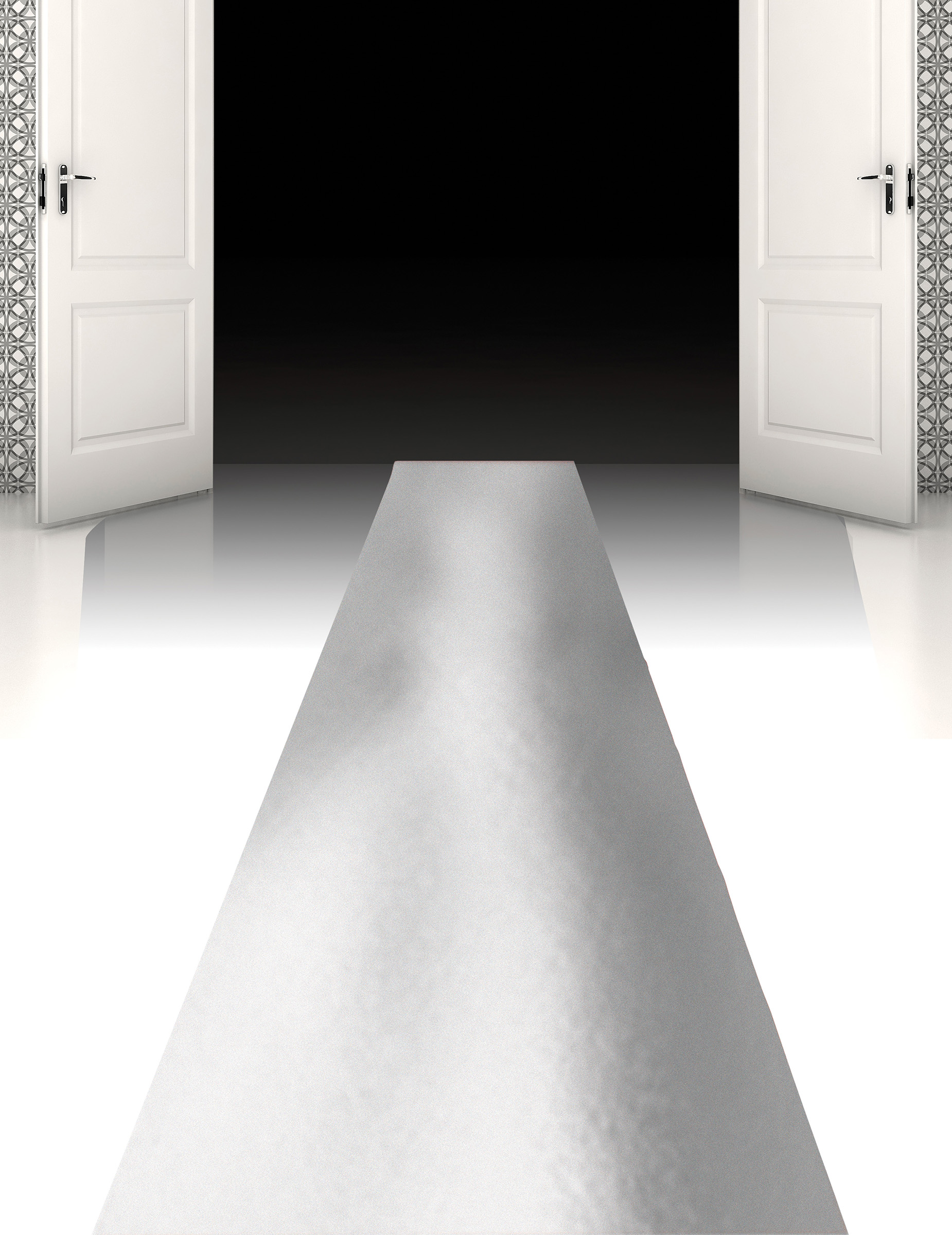 Tapis argent 450 x 60 cm
