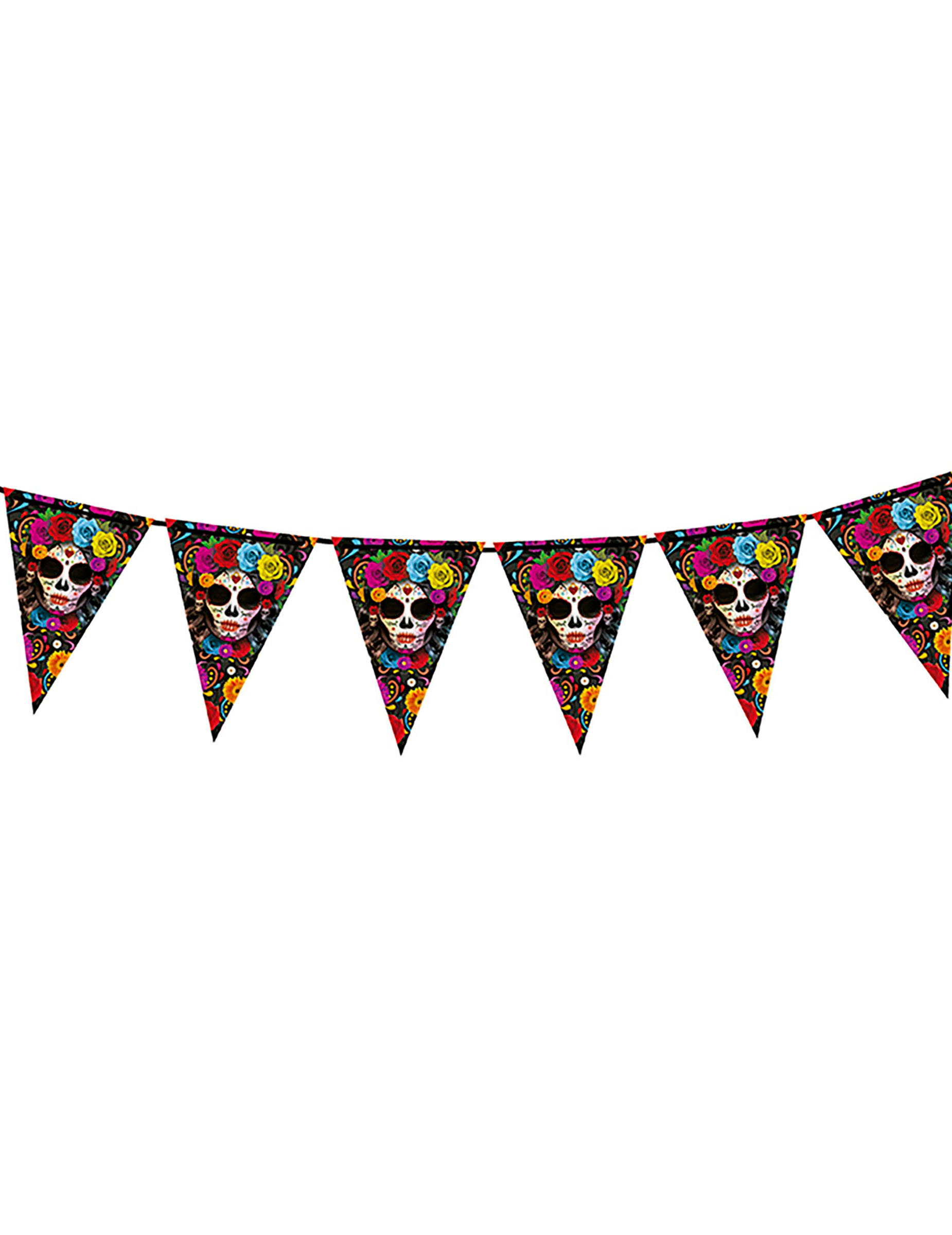 Guirlande à fanions Cartina Dia de los muertos