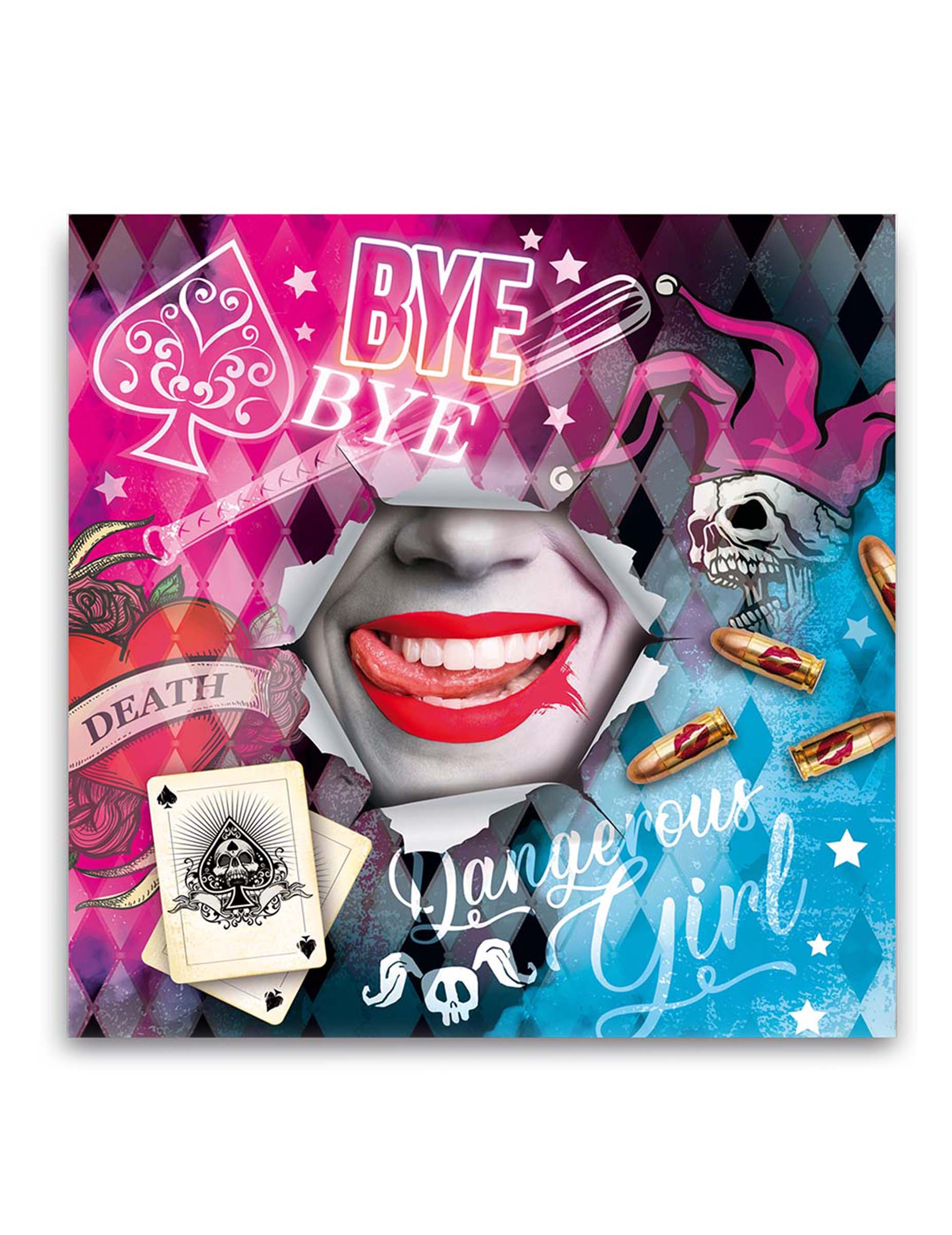 12 Serviettes Dangerous girl 16 x 16 cm