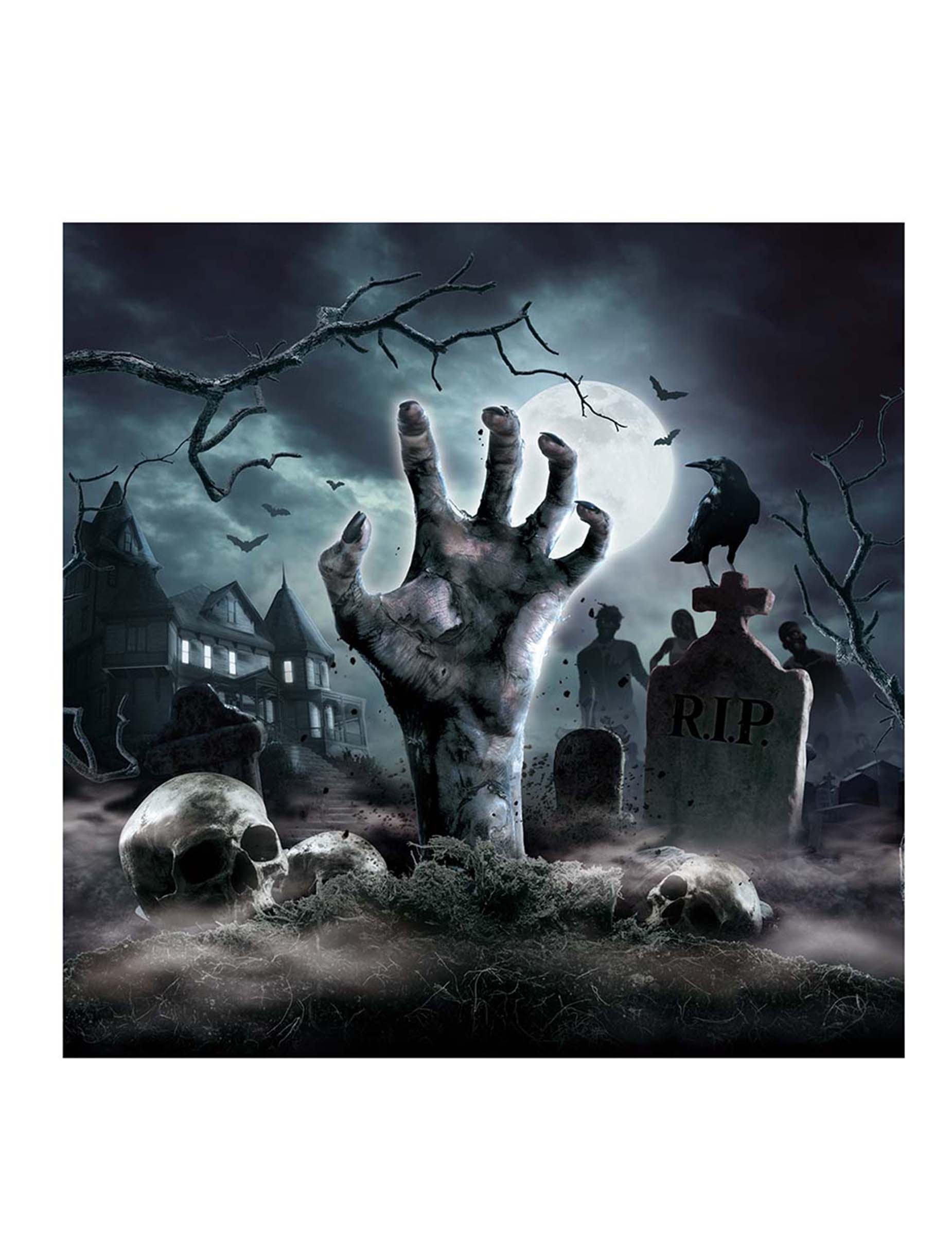 20 Serviettes revenants du cimetière 16 x 16 cm
