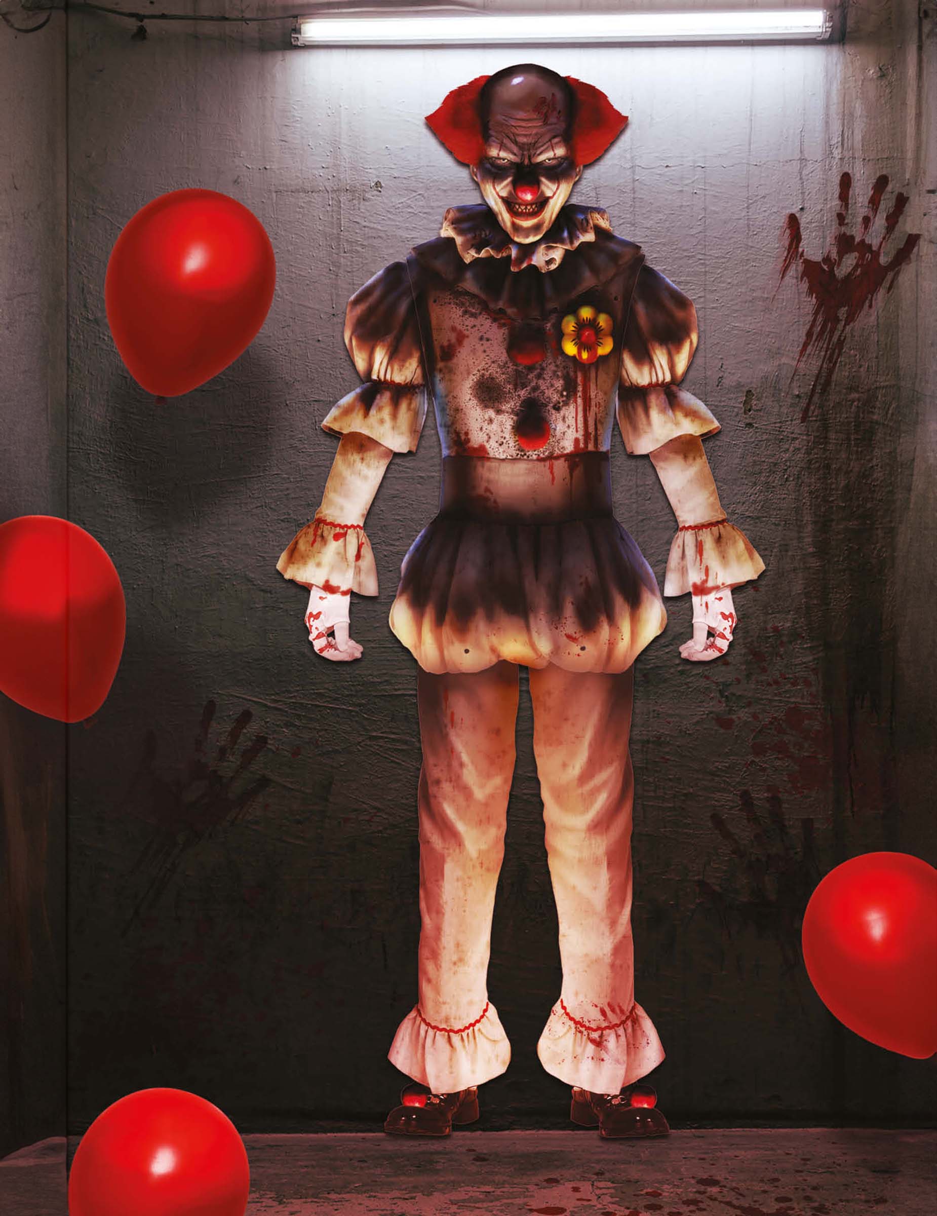 Décoration murale clown 180 cm