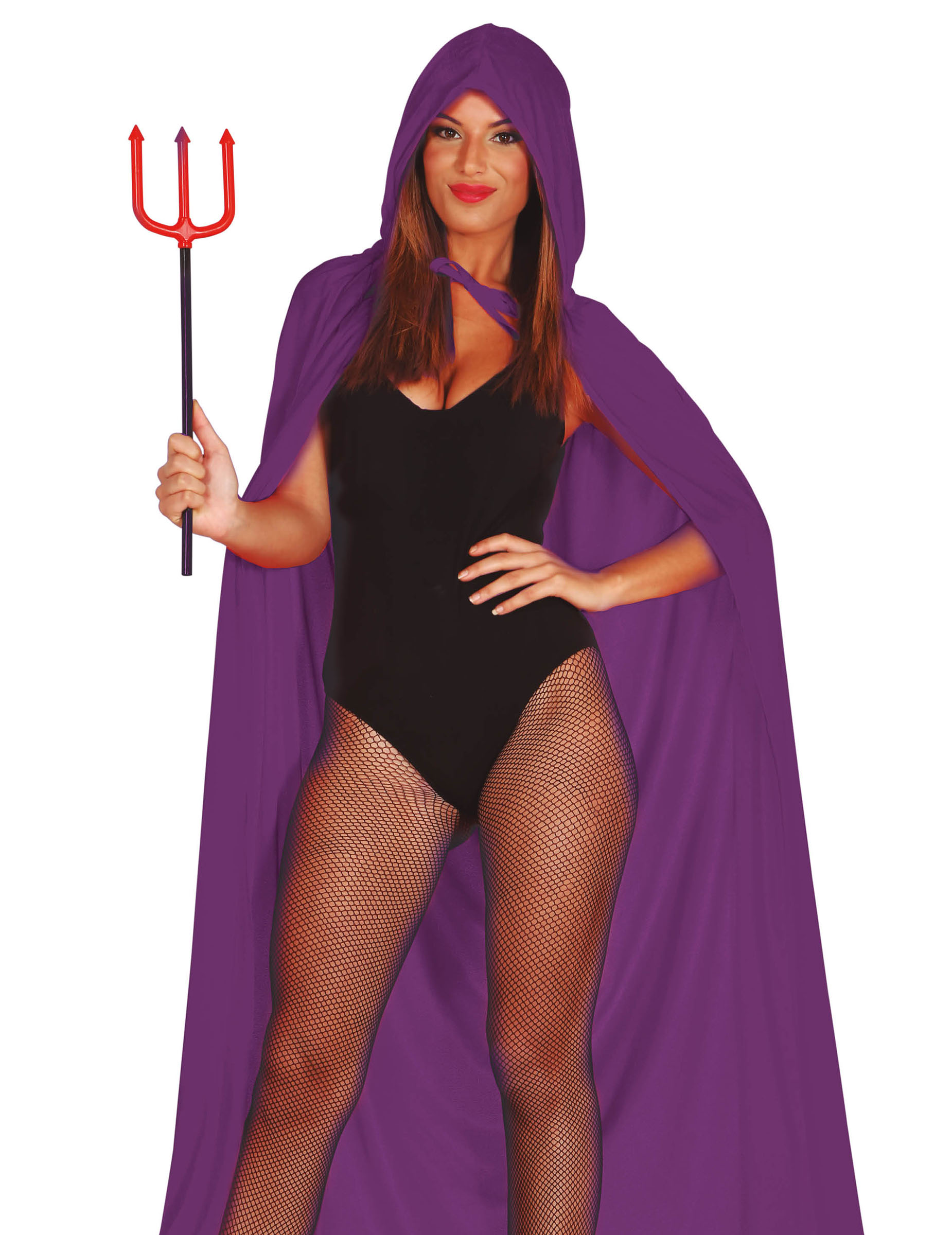 Cape en velours violette adulte
