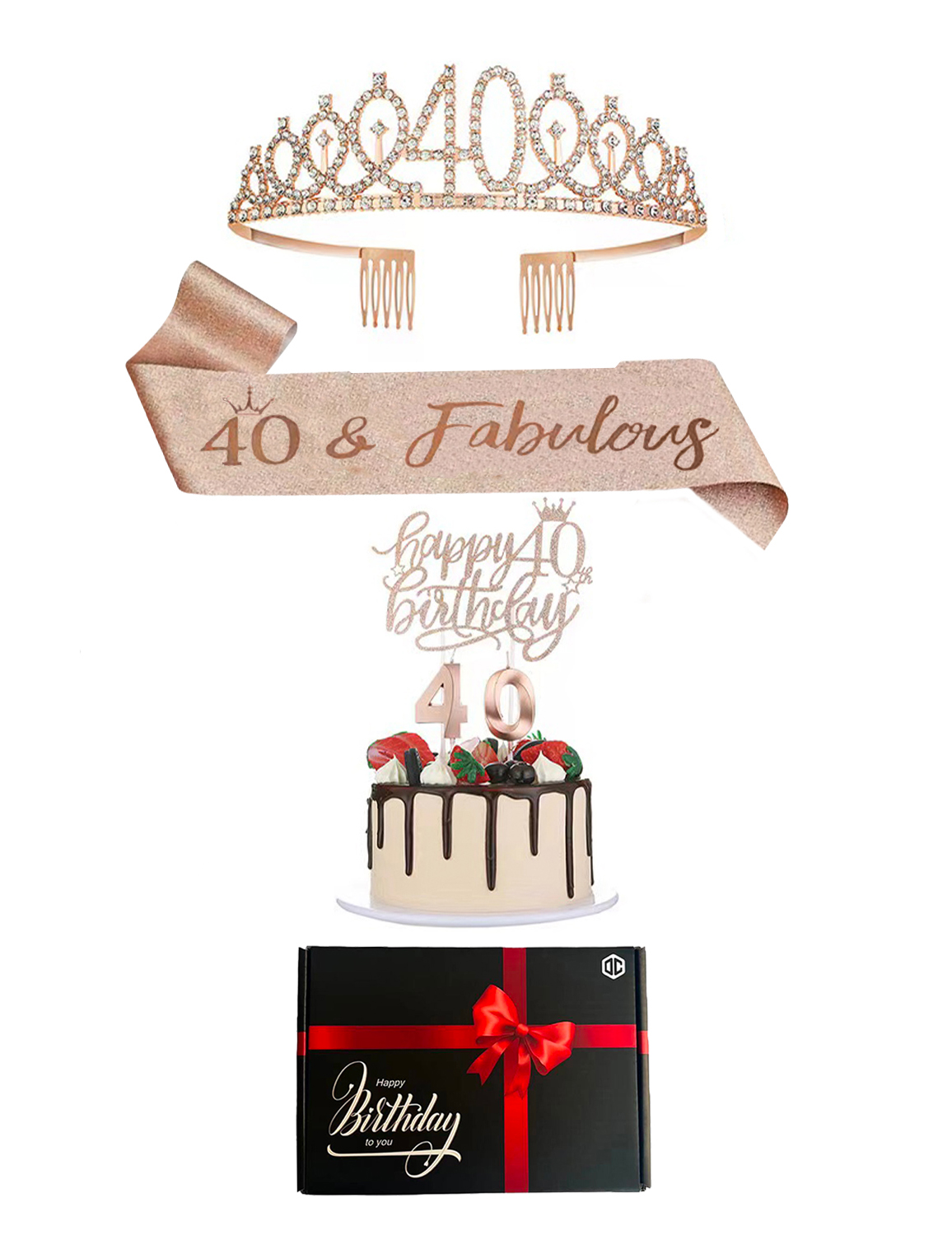 Pack d'accessoires anniversaire 40 ans
