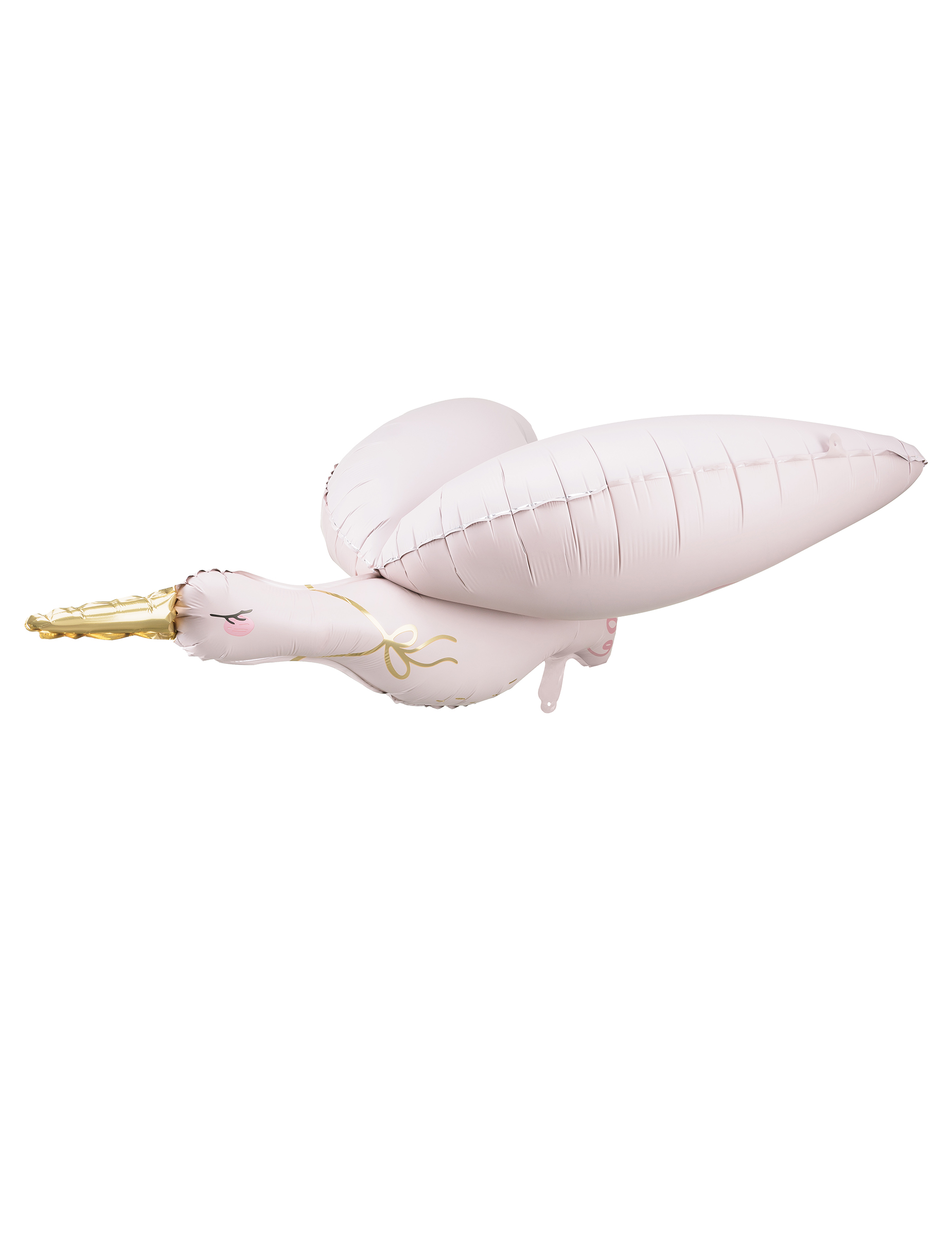 Ballon aluminium cigogne rose pâle