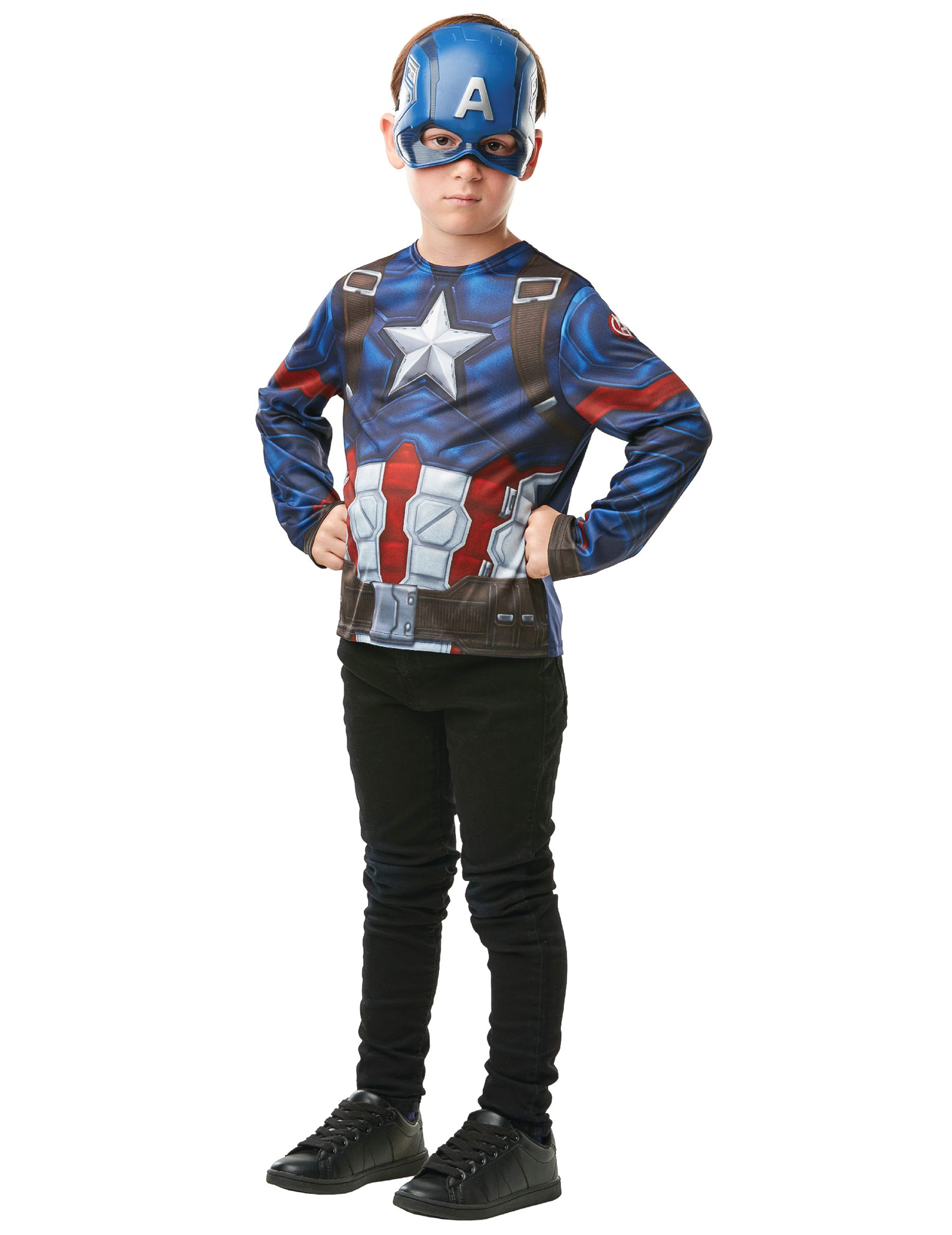 Kit top et masque Captain America enfant