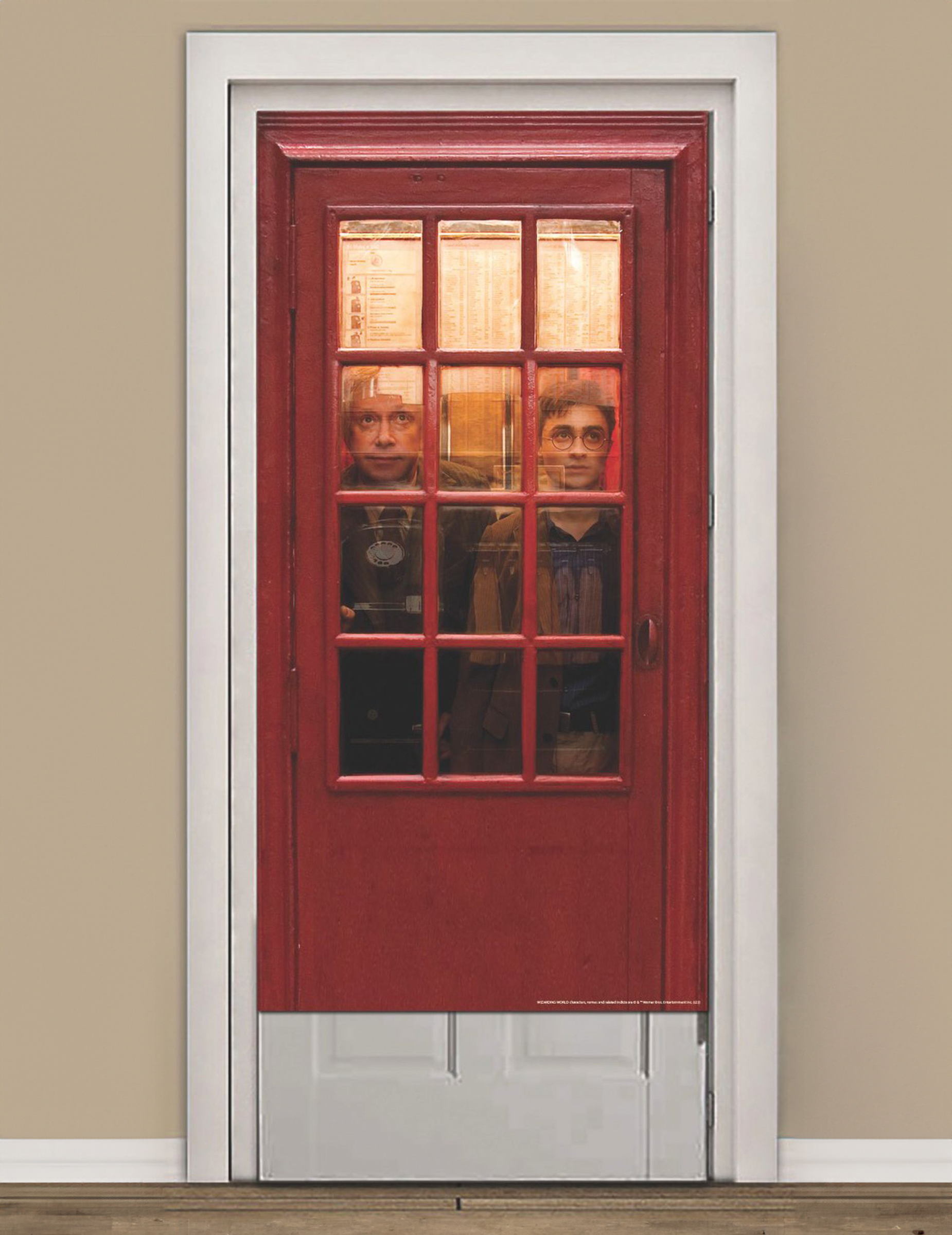 Décoration de porte cabine téléphonique magique Harry Potter