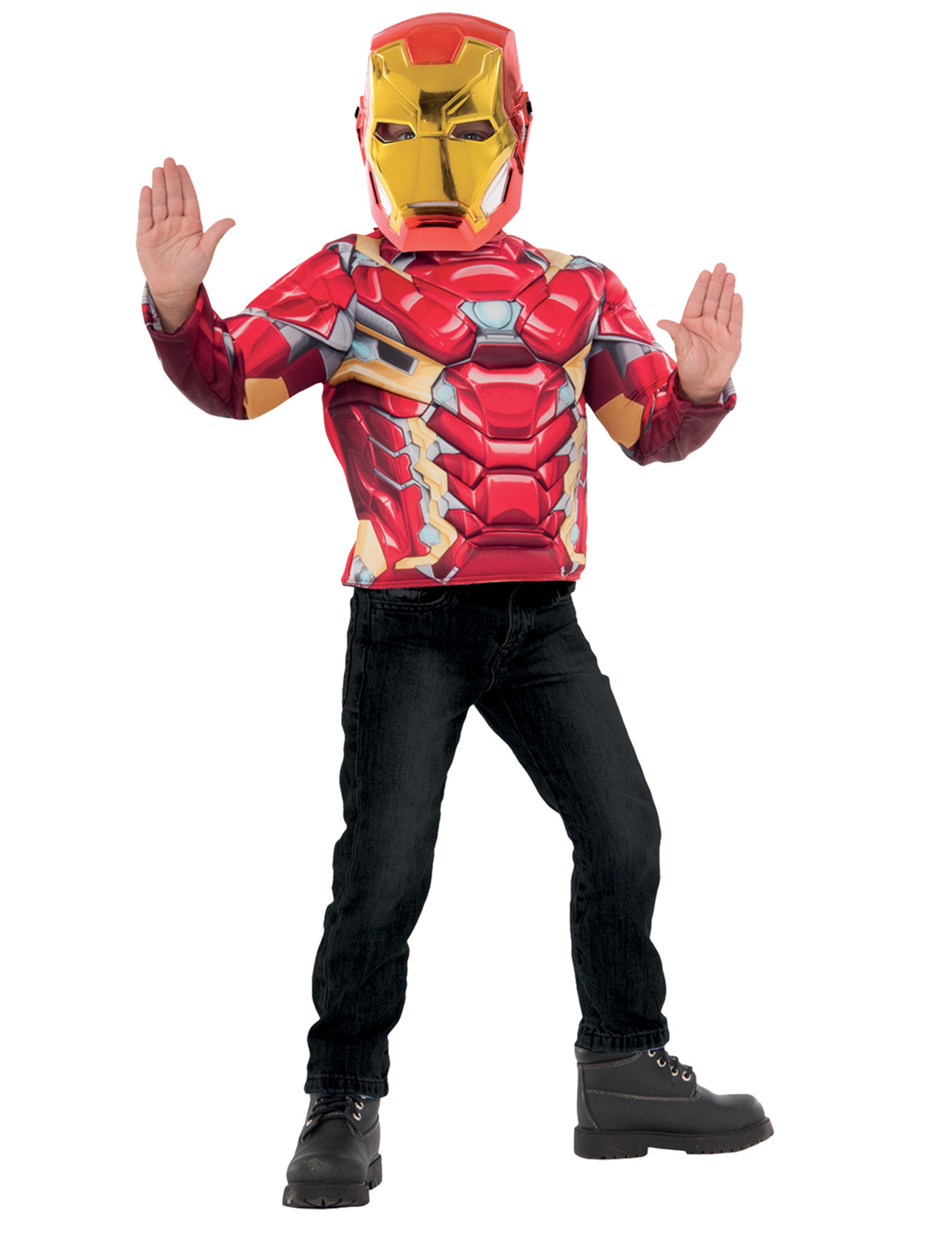 Kit top et masque Iron Man enfant